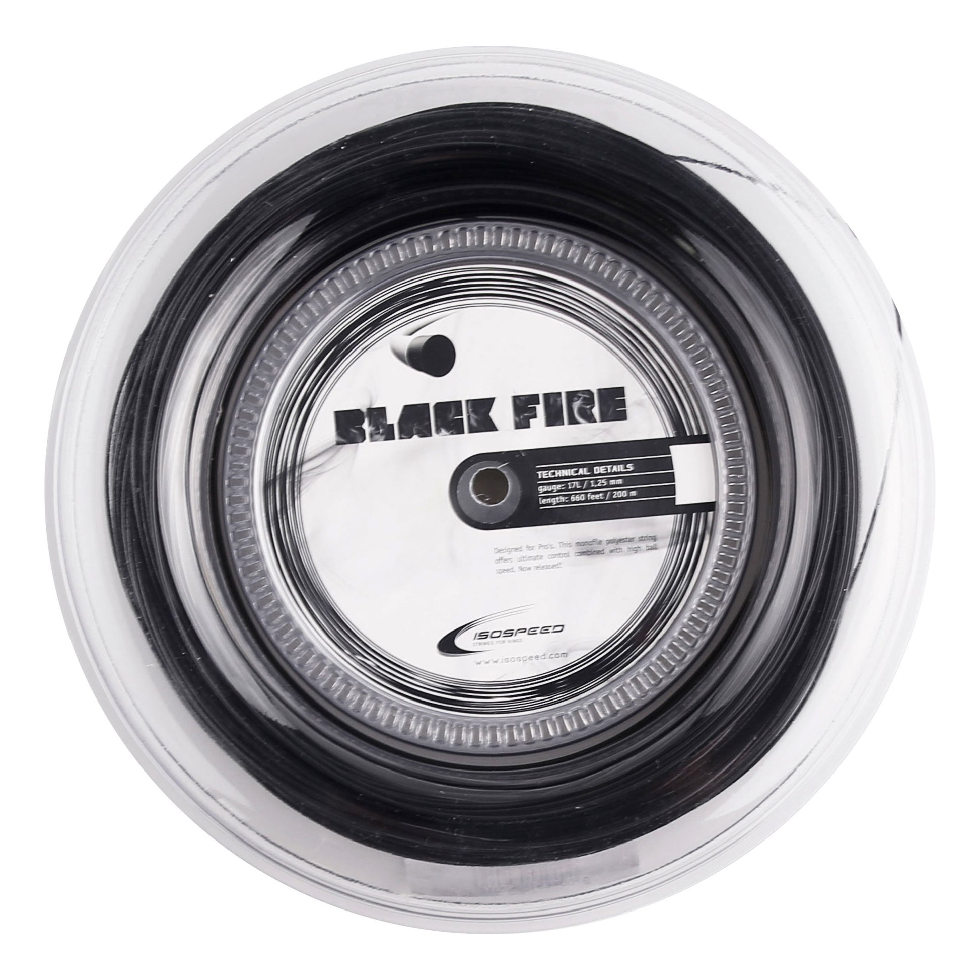 Isospeed Black Fire String Reel 200m-Black