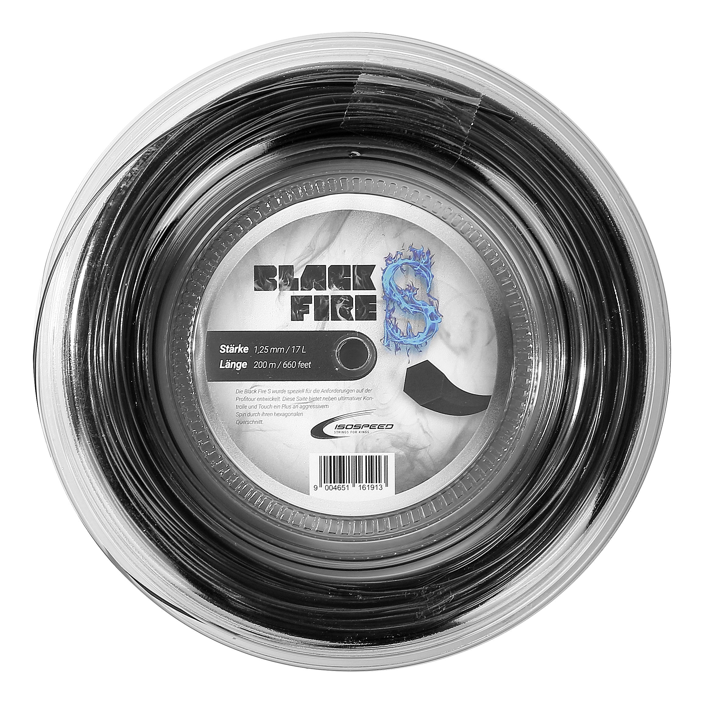 Isospeed Black FireS String Reel 200m-Black