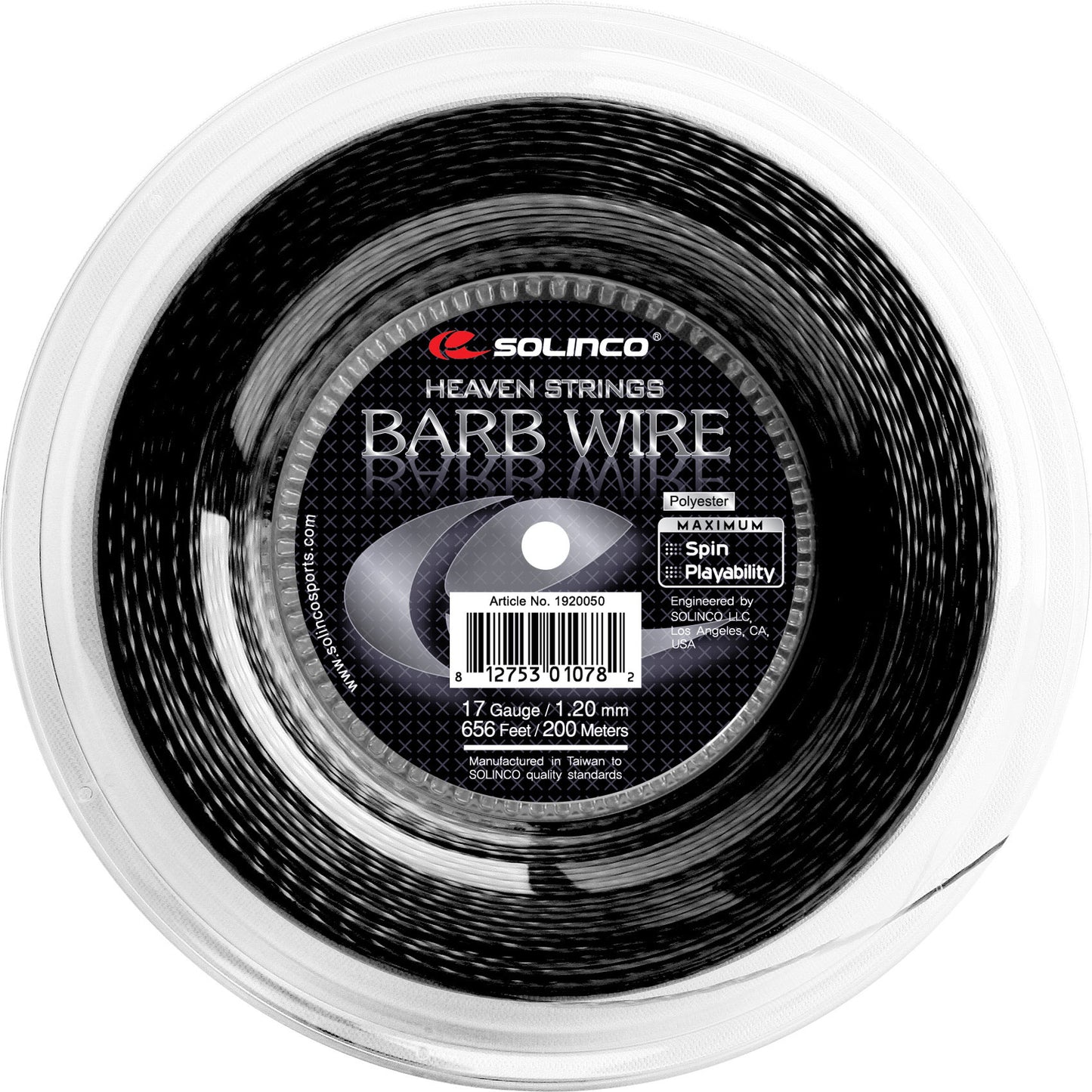 Solinco Barb Wire String Reel 200m-Black