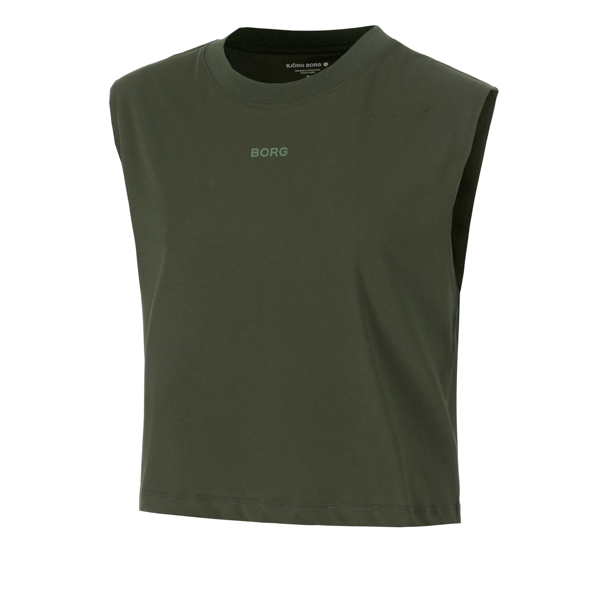 Björn Borg Cropped Tank top Women - dark green,