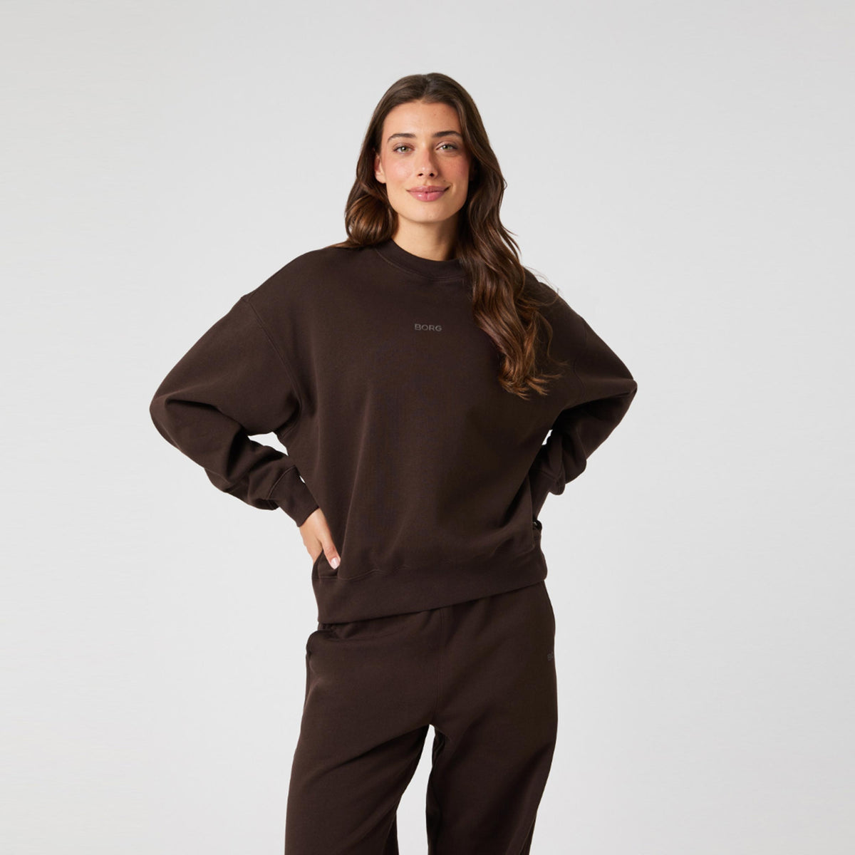 Björn Borg Studio Oversized Sweatshirt Women-Brown