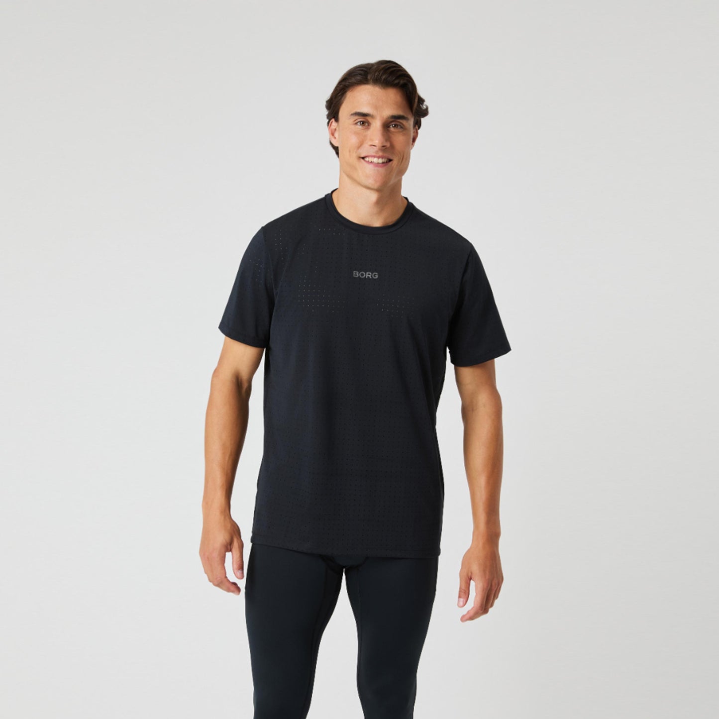 Björn Borg Borg Performance Perforated T-Shirt Men-Black