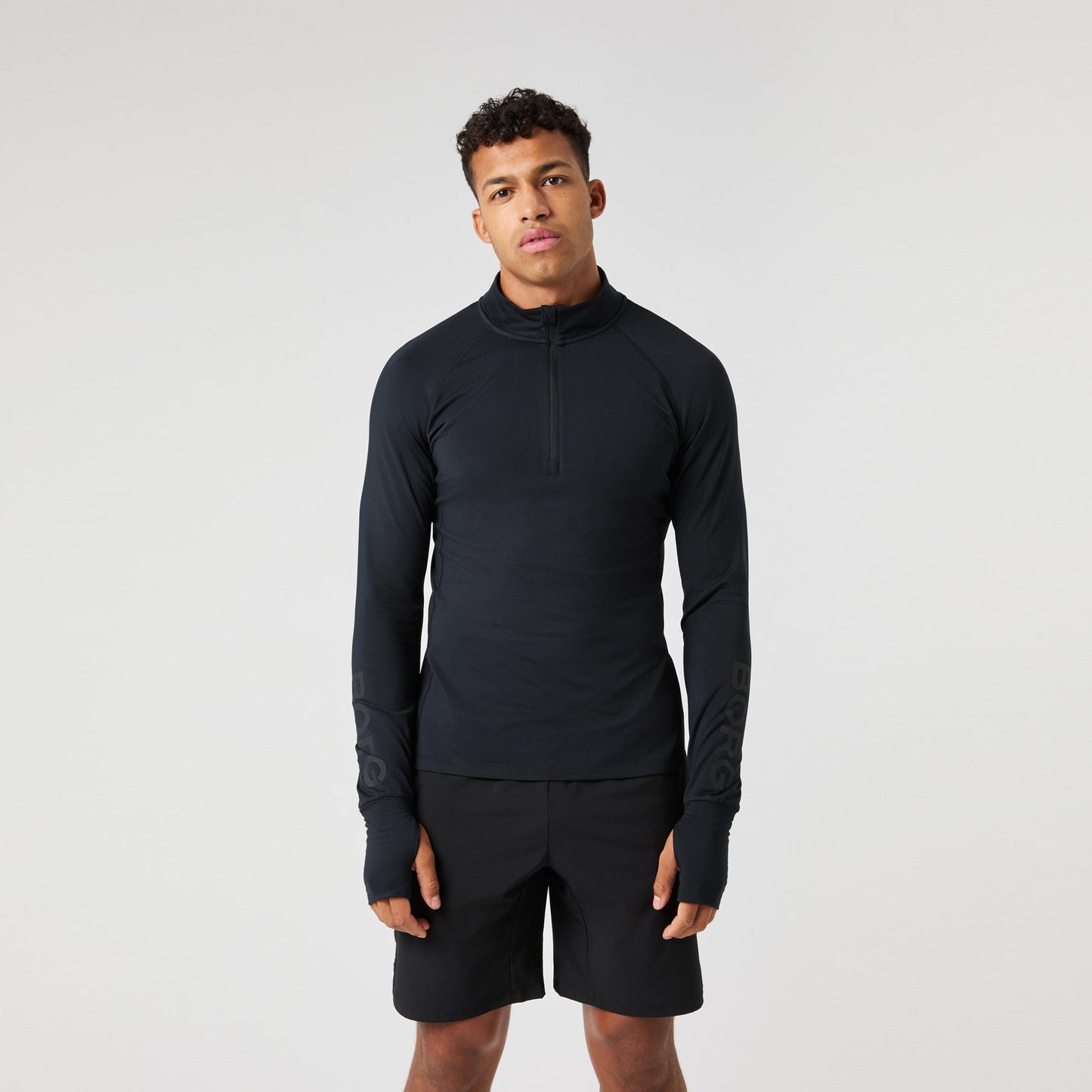 Björn Borg Midlayer Half Zip Long sleeve Men - black