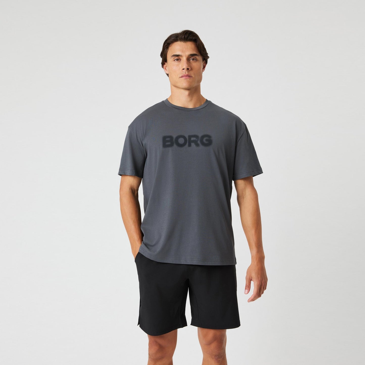 Björn Borg Borg Gym Oversized T-Shirt Herren-Dunkelgrau