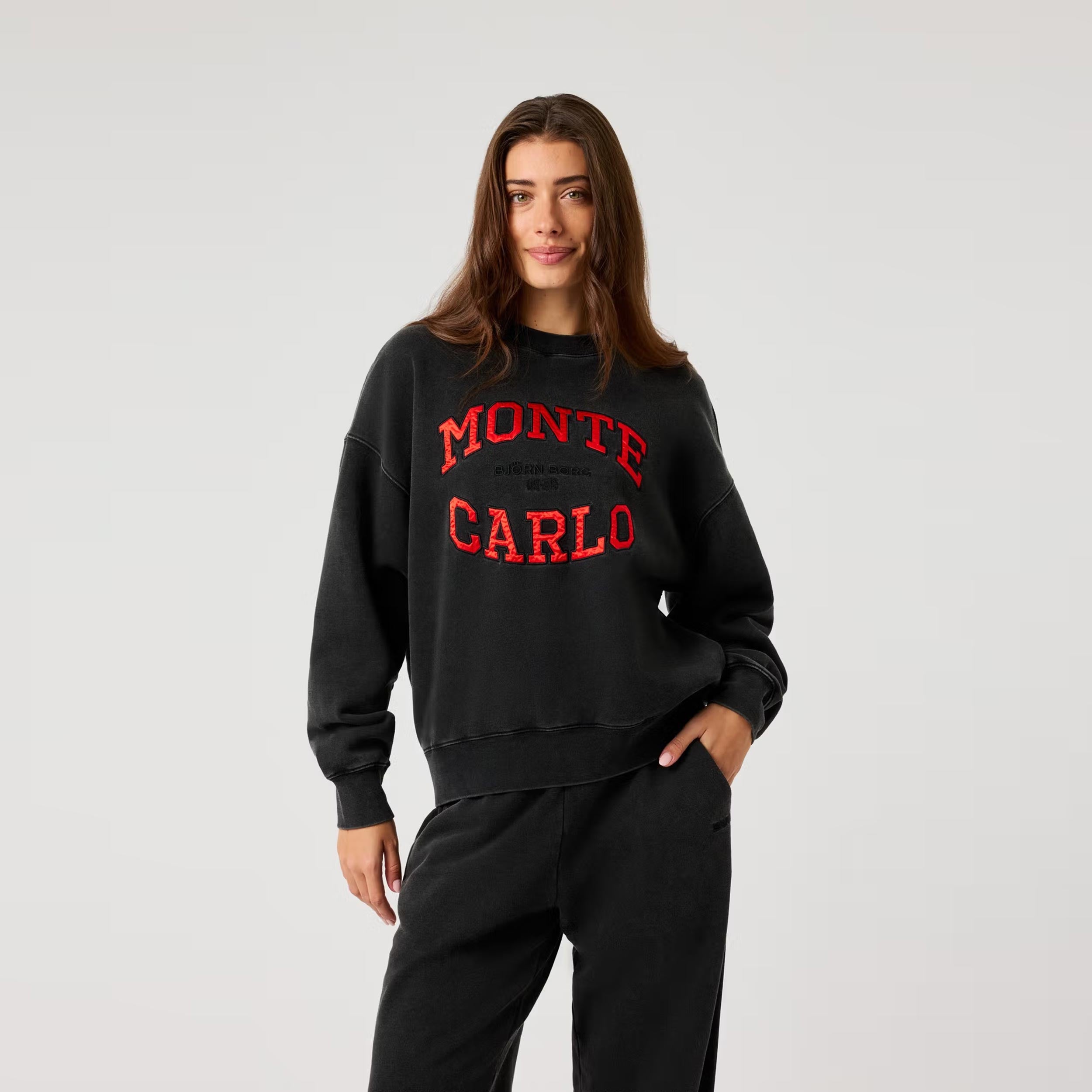 Björn Borg Studio Oversized Sweatshirt Women - black, red