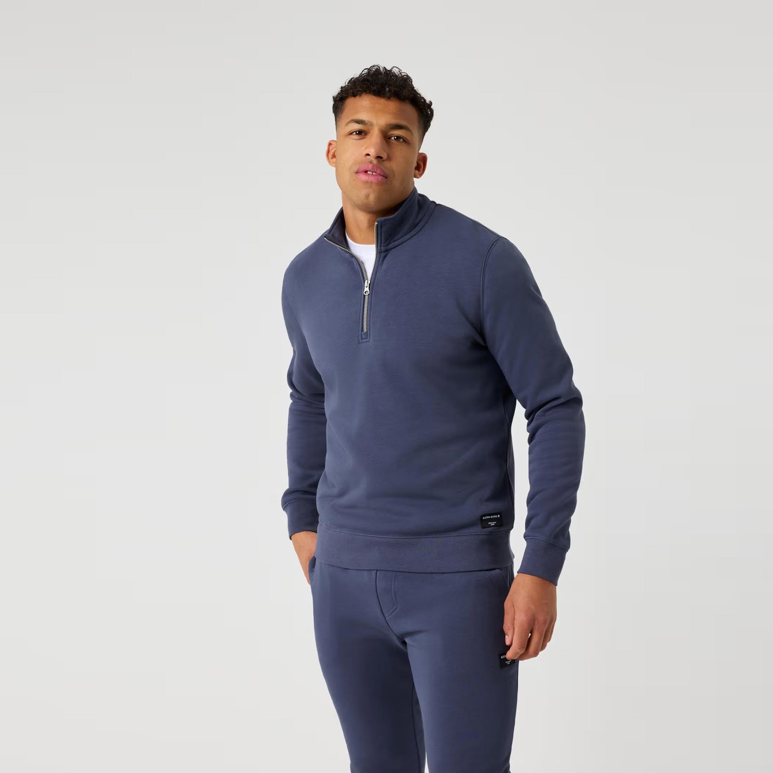 Björn Borg Centre Half Zip Sweatshirt Herren - blaugrau