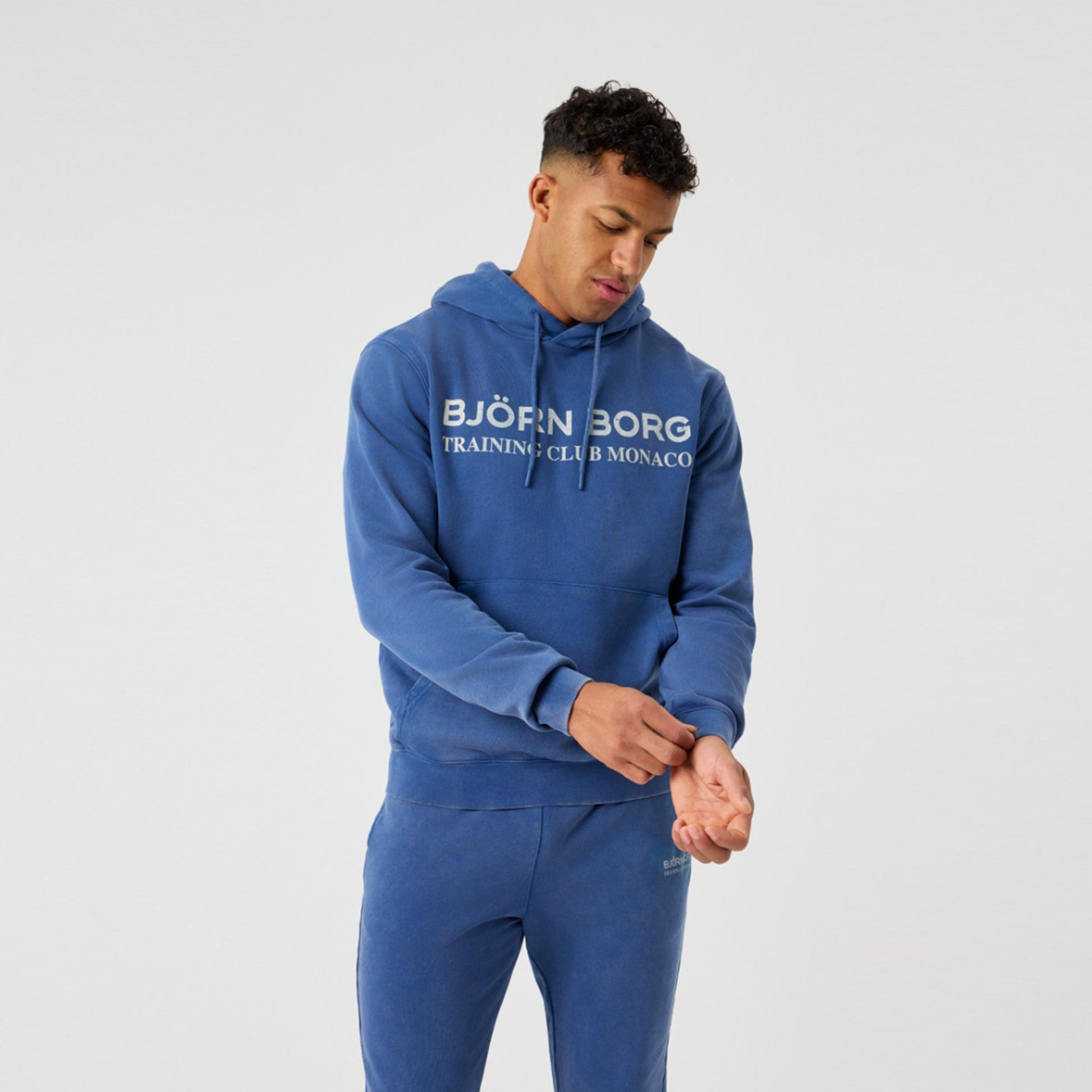 Björn Borg Classic Print Hoody Men-blue