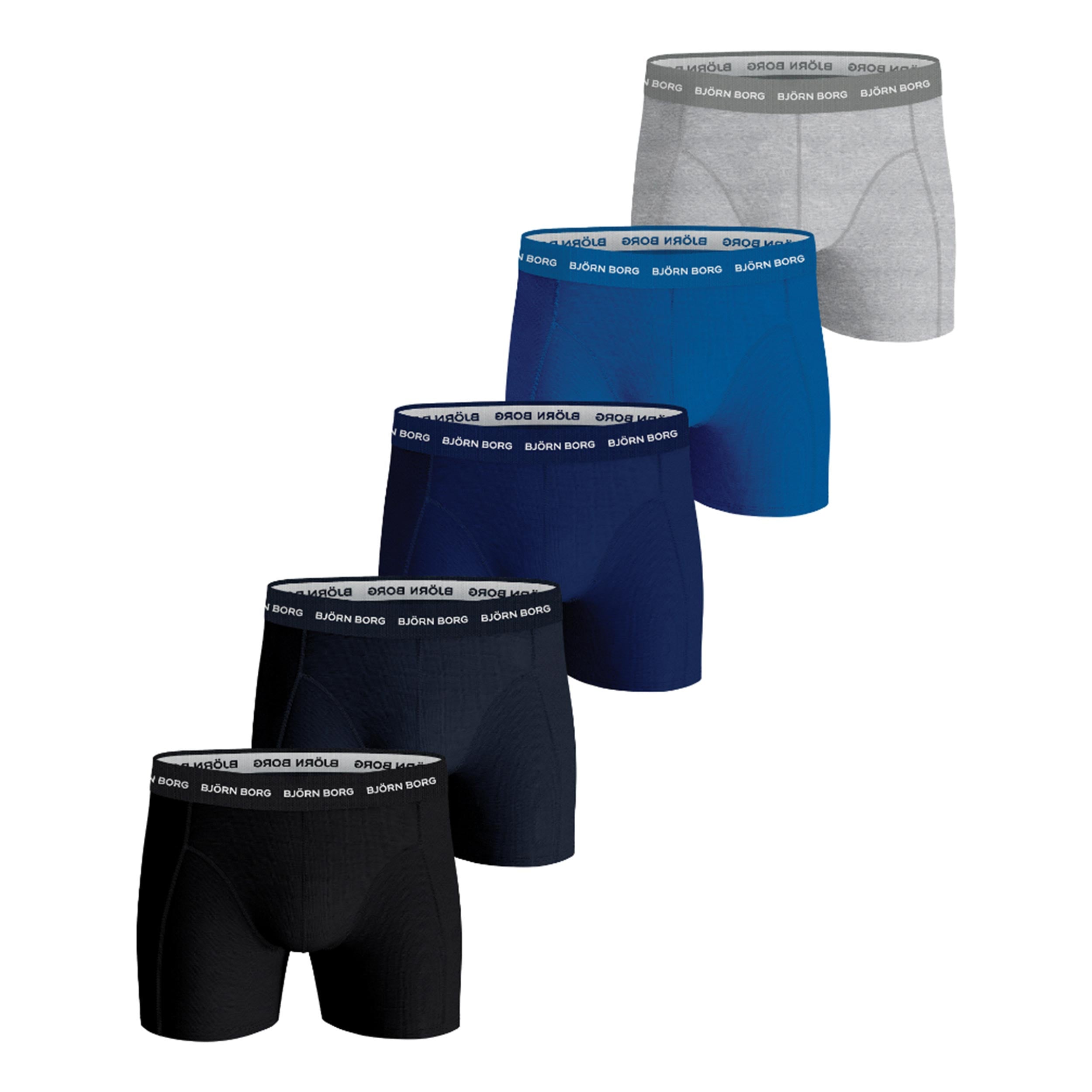 Björn Borg Cotton Stretch Boxer shorts 5 Pack Men - black, blue