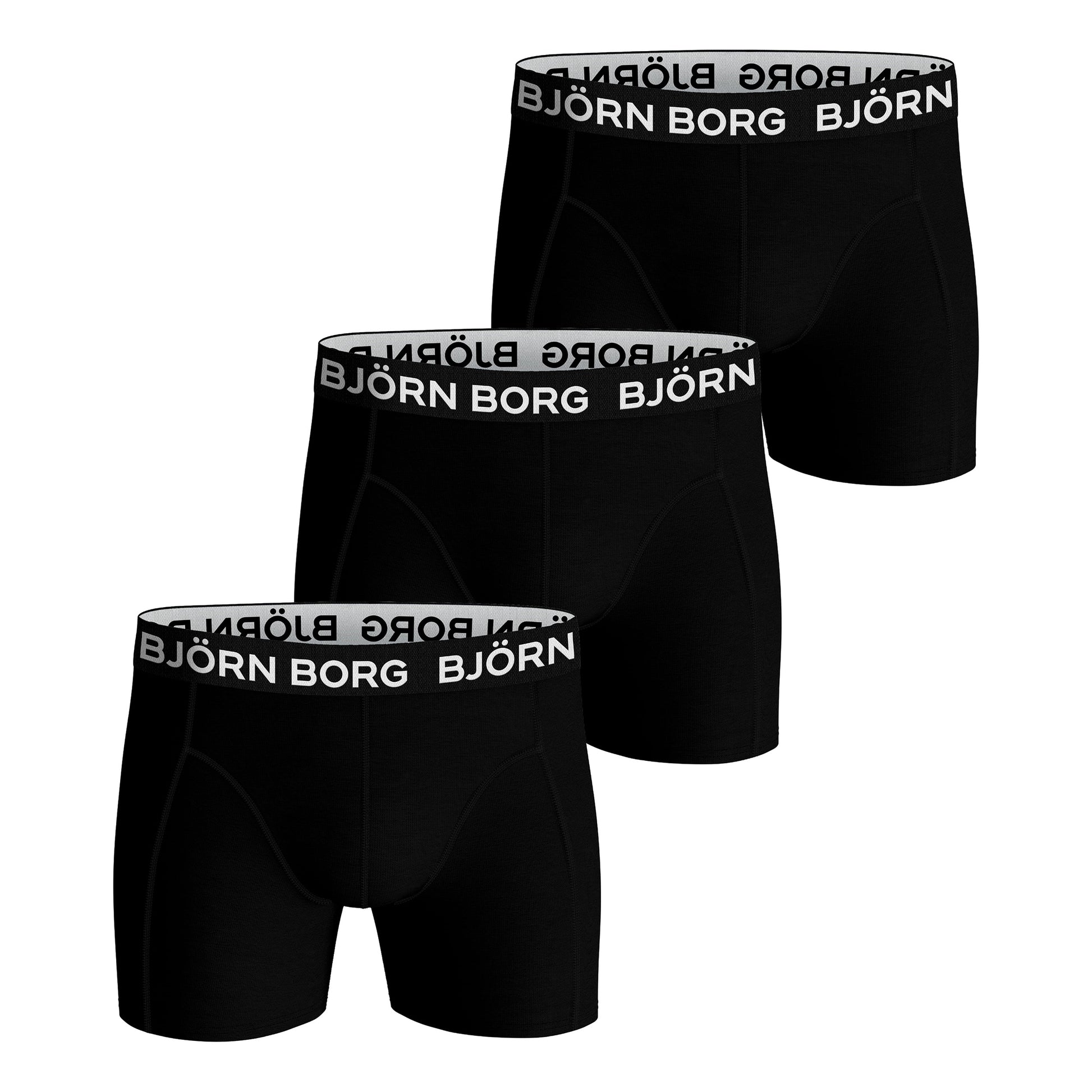 Björn Borg Stretch Boxer Short 3er Pack Herren-Schwarz