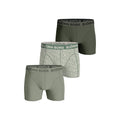 Cotton Stretch Boxer Short 3er Pack Herren - oliv, grün