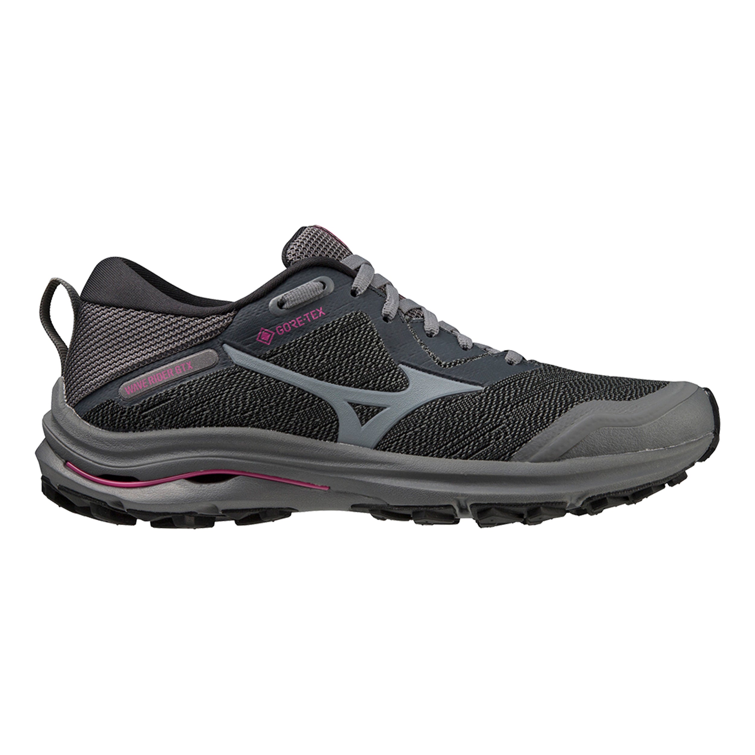 Mizuno Wave Rider GTX Trailschuh Damen-Grau,Weiß