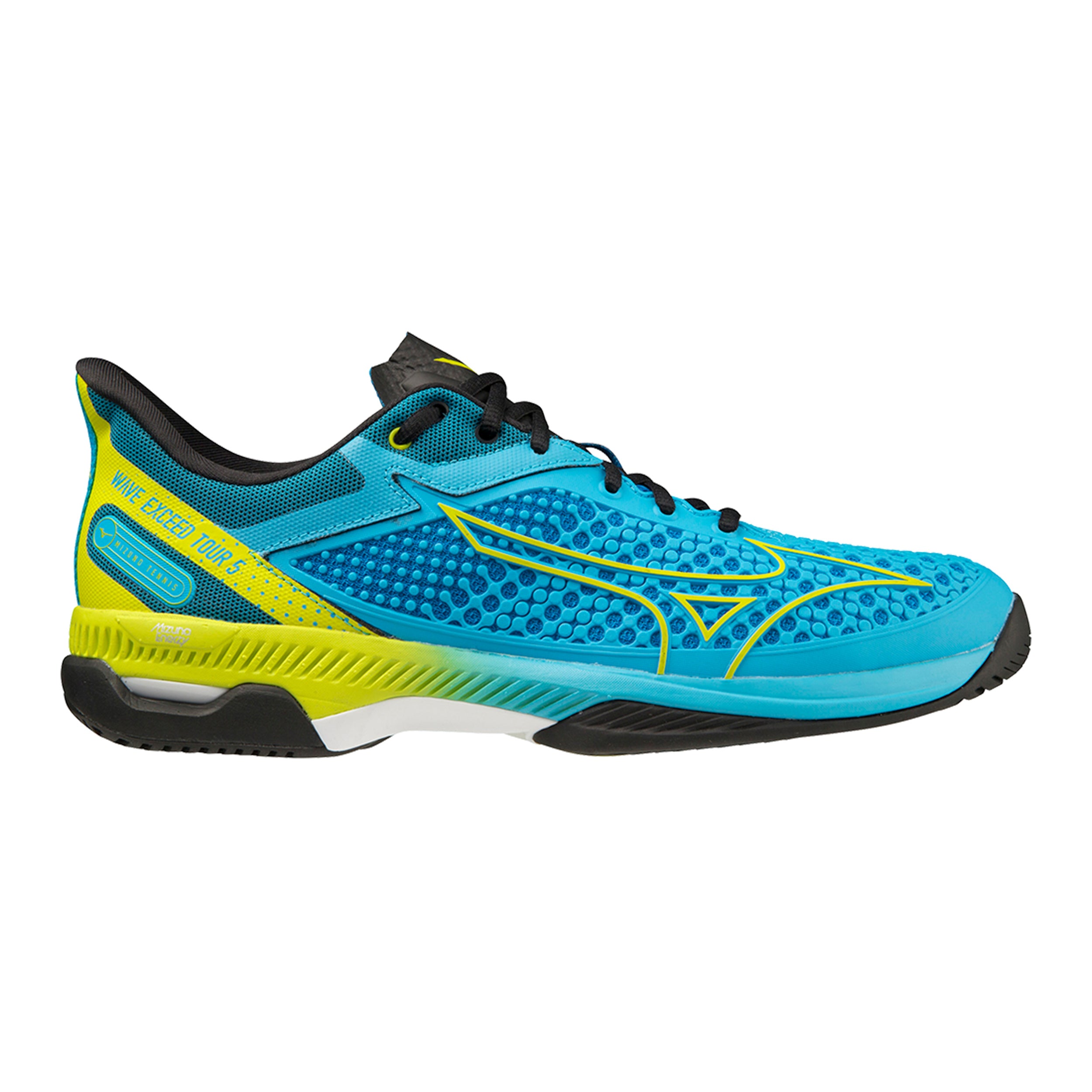 ミズノ WAVE EXCEED 5 28.cm Wave Exceed Tour 5 All court shoe Men - blue, neon yellow | Tennis