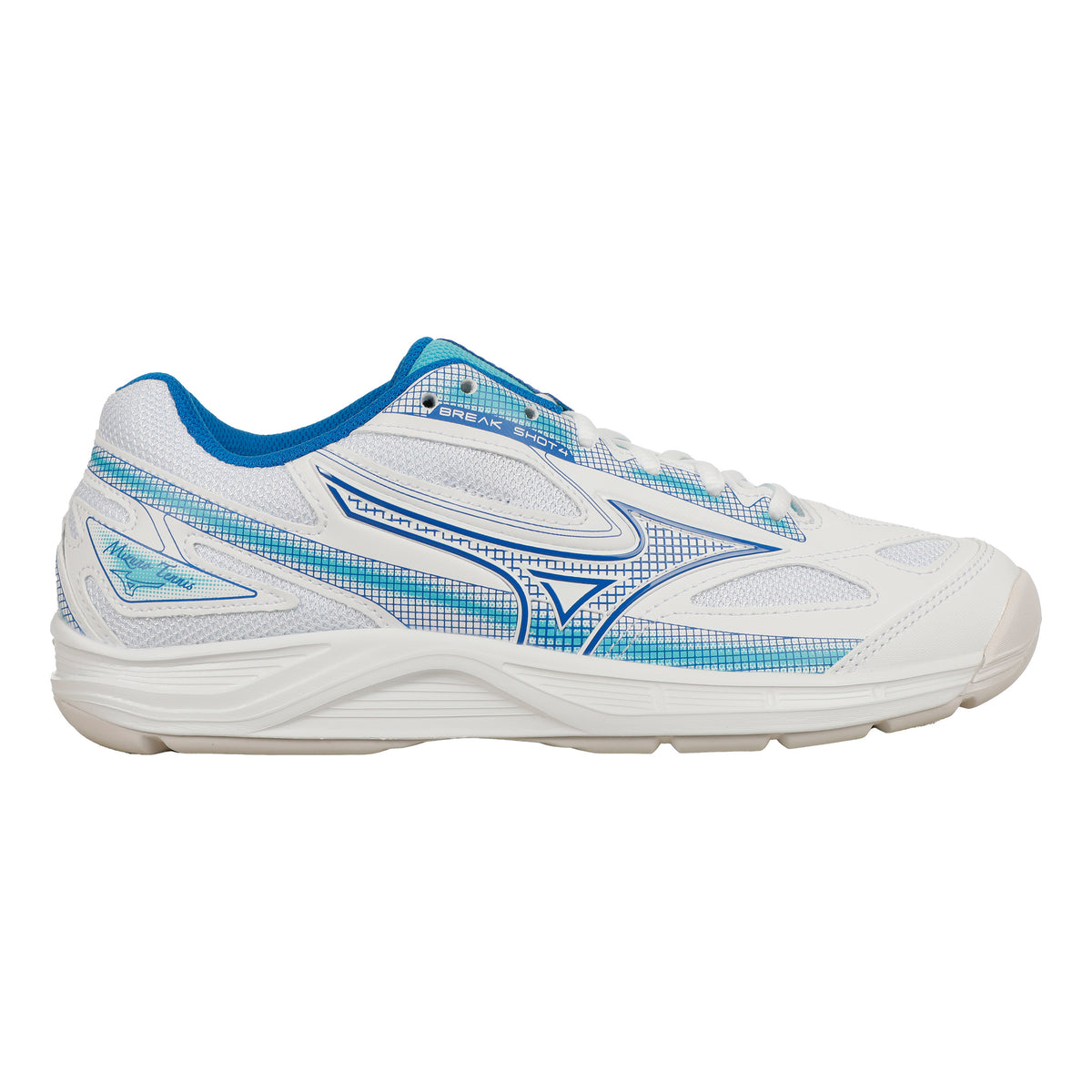 Mizuno Break Shot Carpet Shoe Women-White,Light Blue