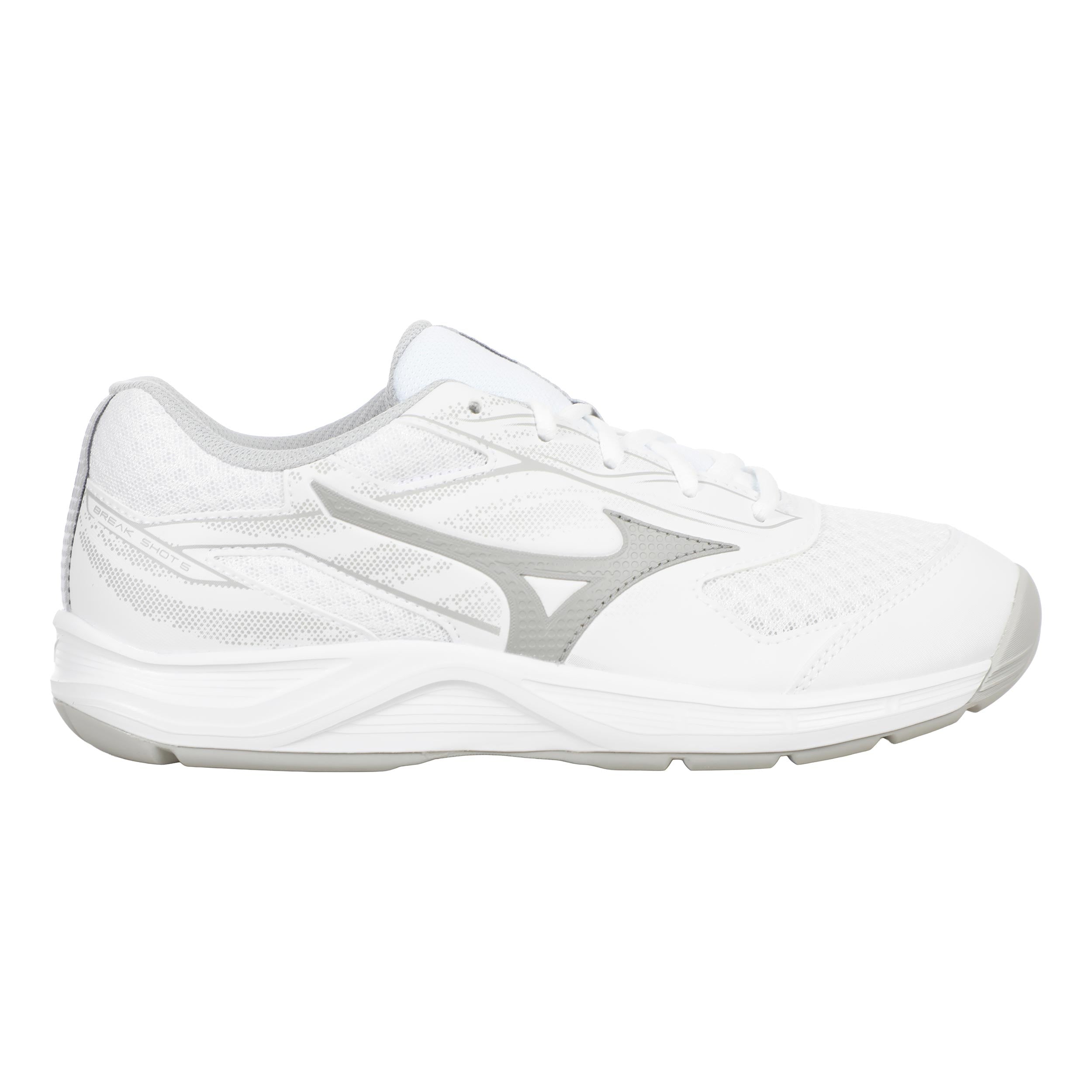 Mizuno Break Shot 5 Teppichschuh Damen-Weiß,Grau