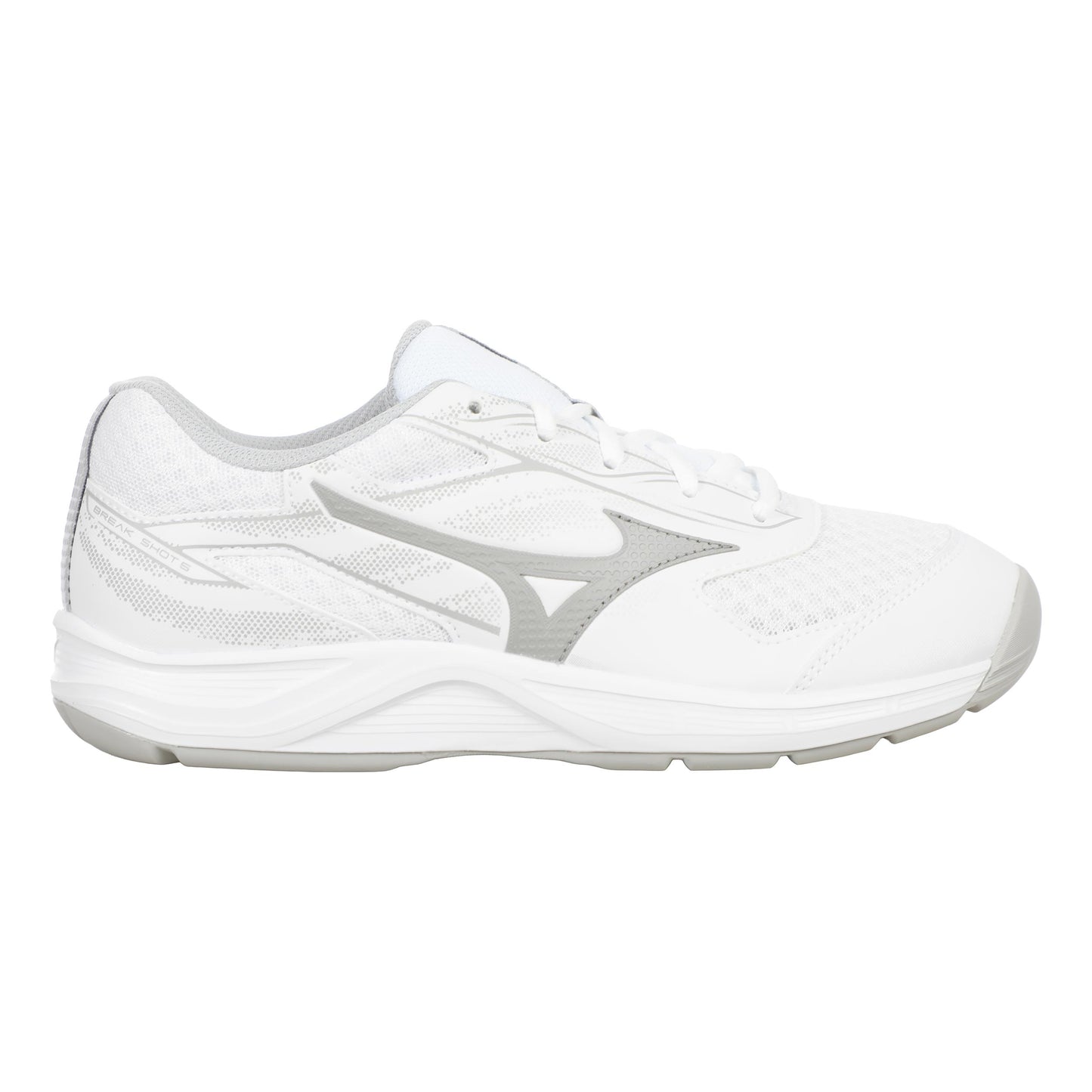 Mizuno Break Shot 5 Teppichschuh Damen-Weiß,Grau
