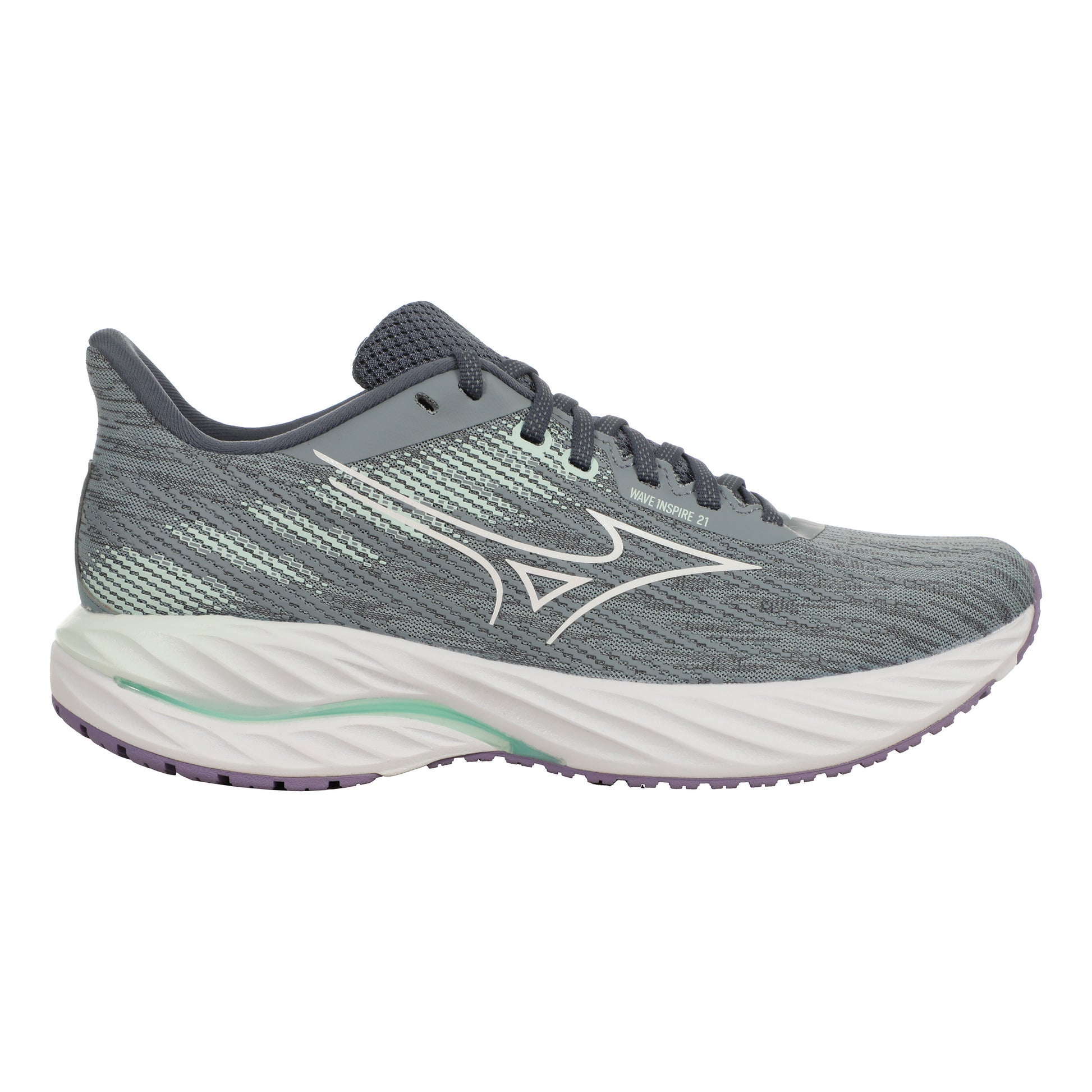 Mizuno Wave Inspire 21 Stability Running Shoe Women-Grey,White