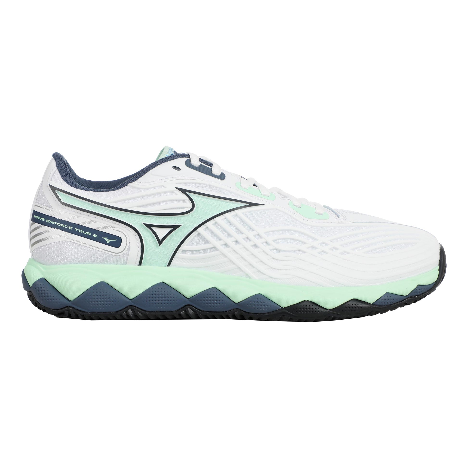 Mizuno Wave Enforce Tour 2 Clay Court Shoe Men-White,Mint