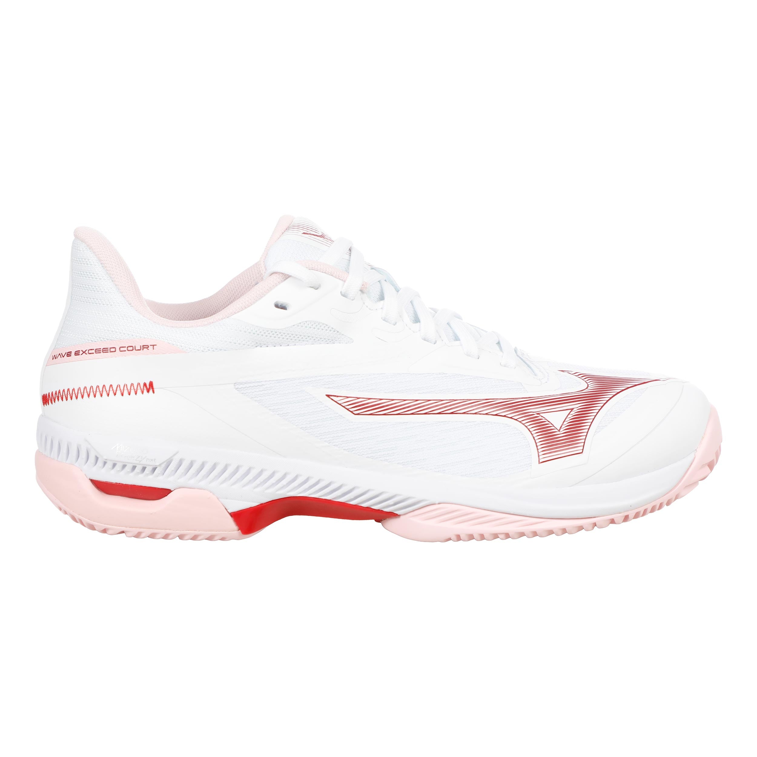 Mizuno Wave Exceed Court Sandplatzschuh Herren-weiß, berry
