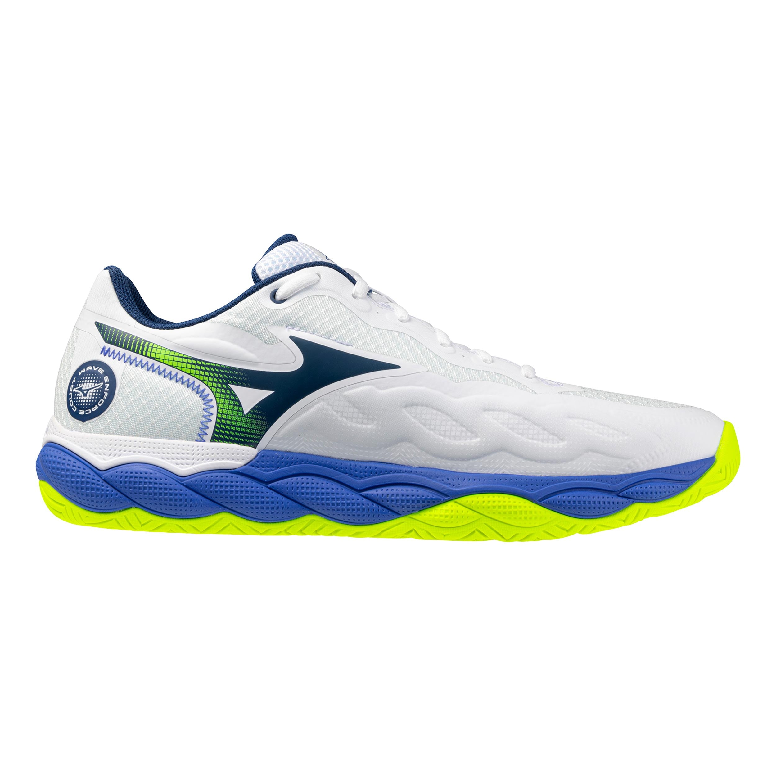 Mizuno Wave Enforce Court All court shoe Men - white, cobalt blue
