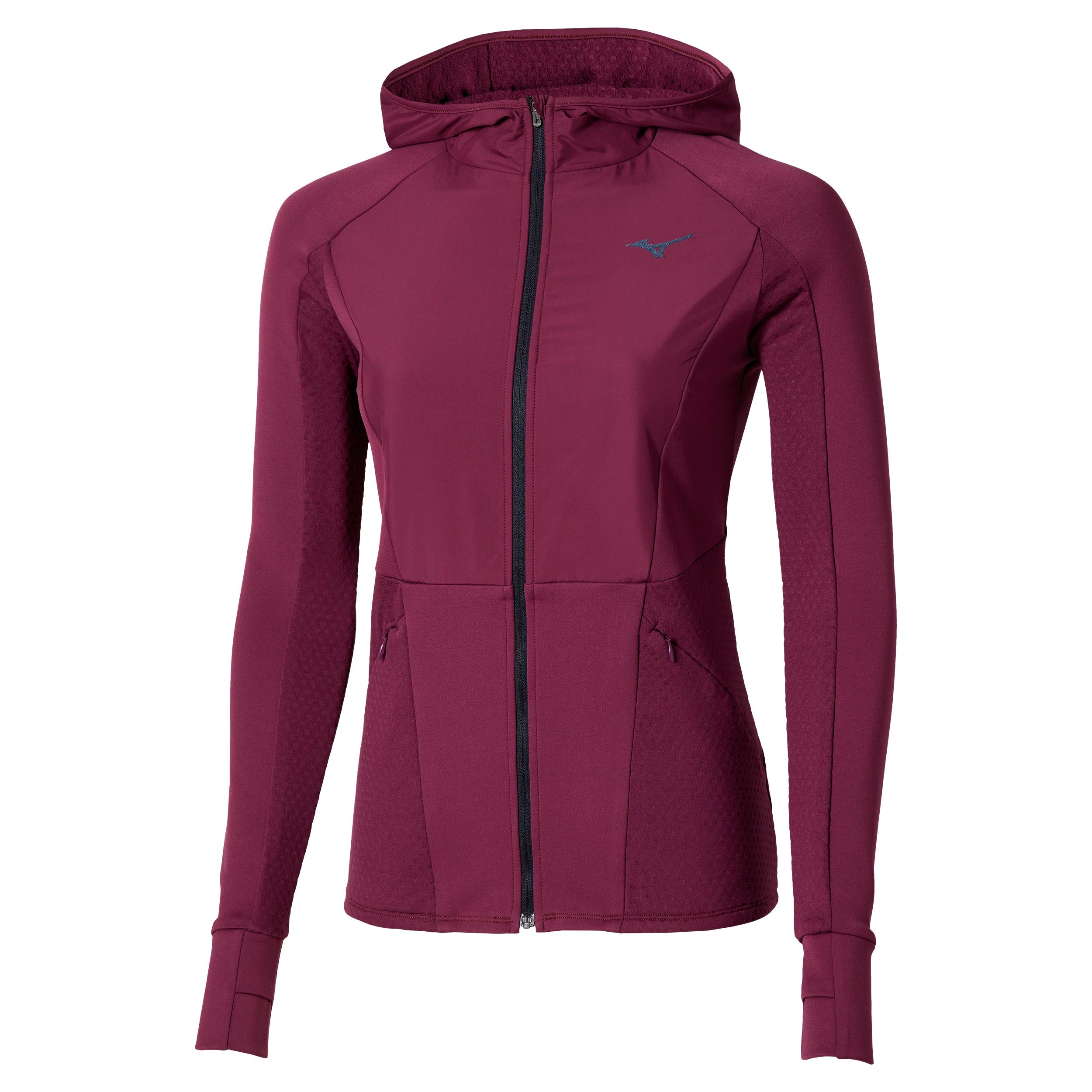 Mizuno Active Warmalite Hybrid Full Zip Running Shirt Women-Violet