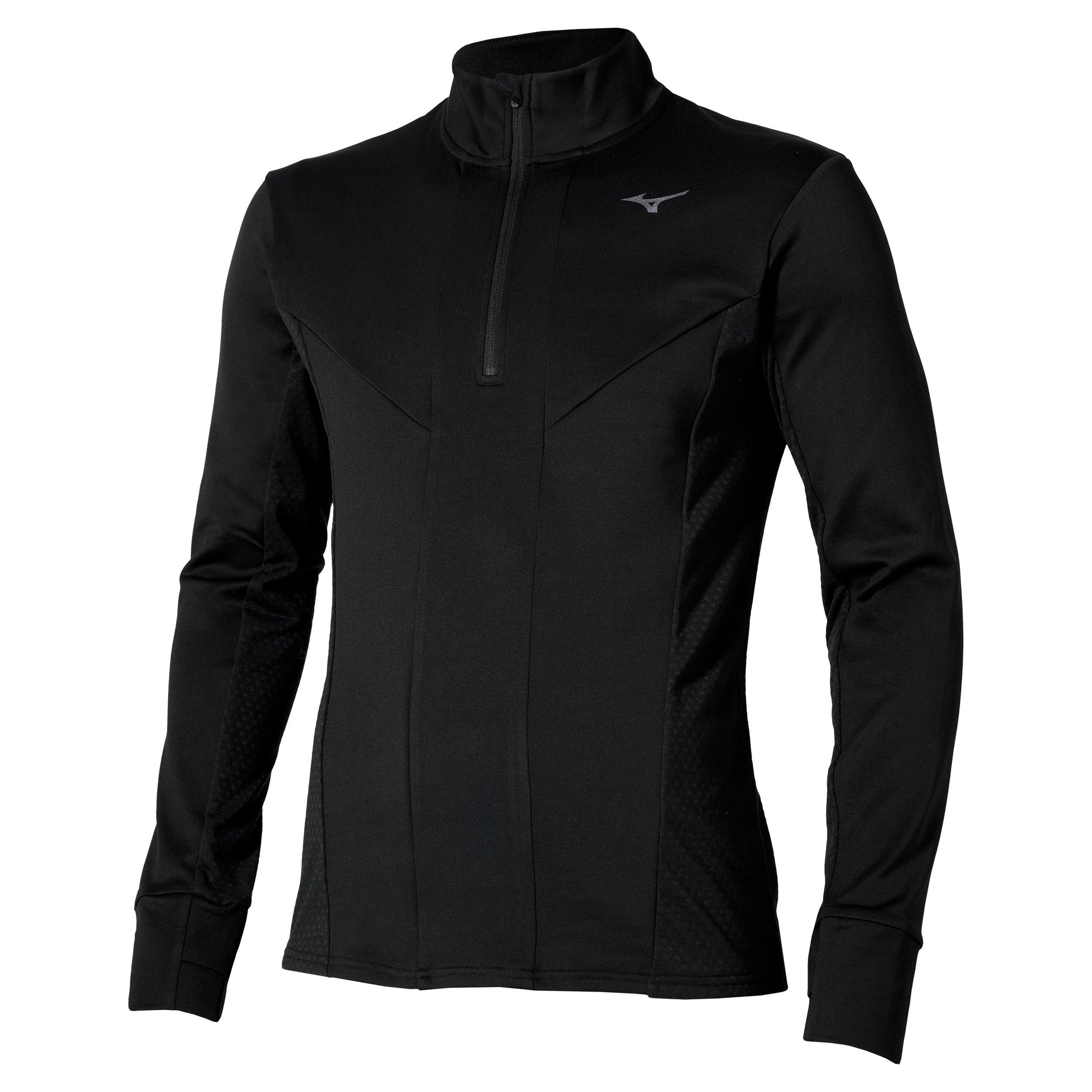 Mizuno Active Warmalite Half Zip Running Shirt Men-Black