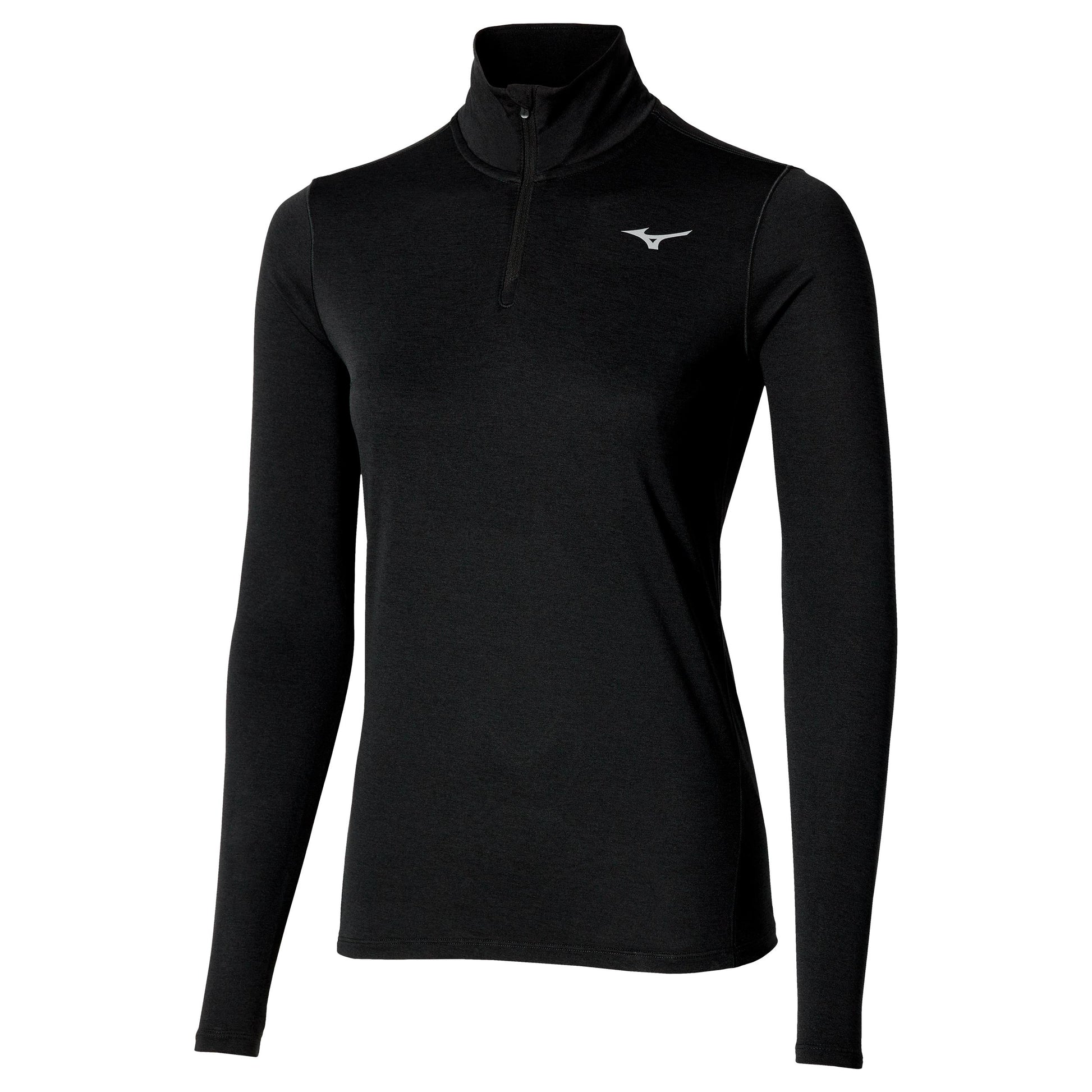Mizuno Core Impulse Half Zip Laufshirt Damen-schwarz