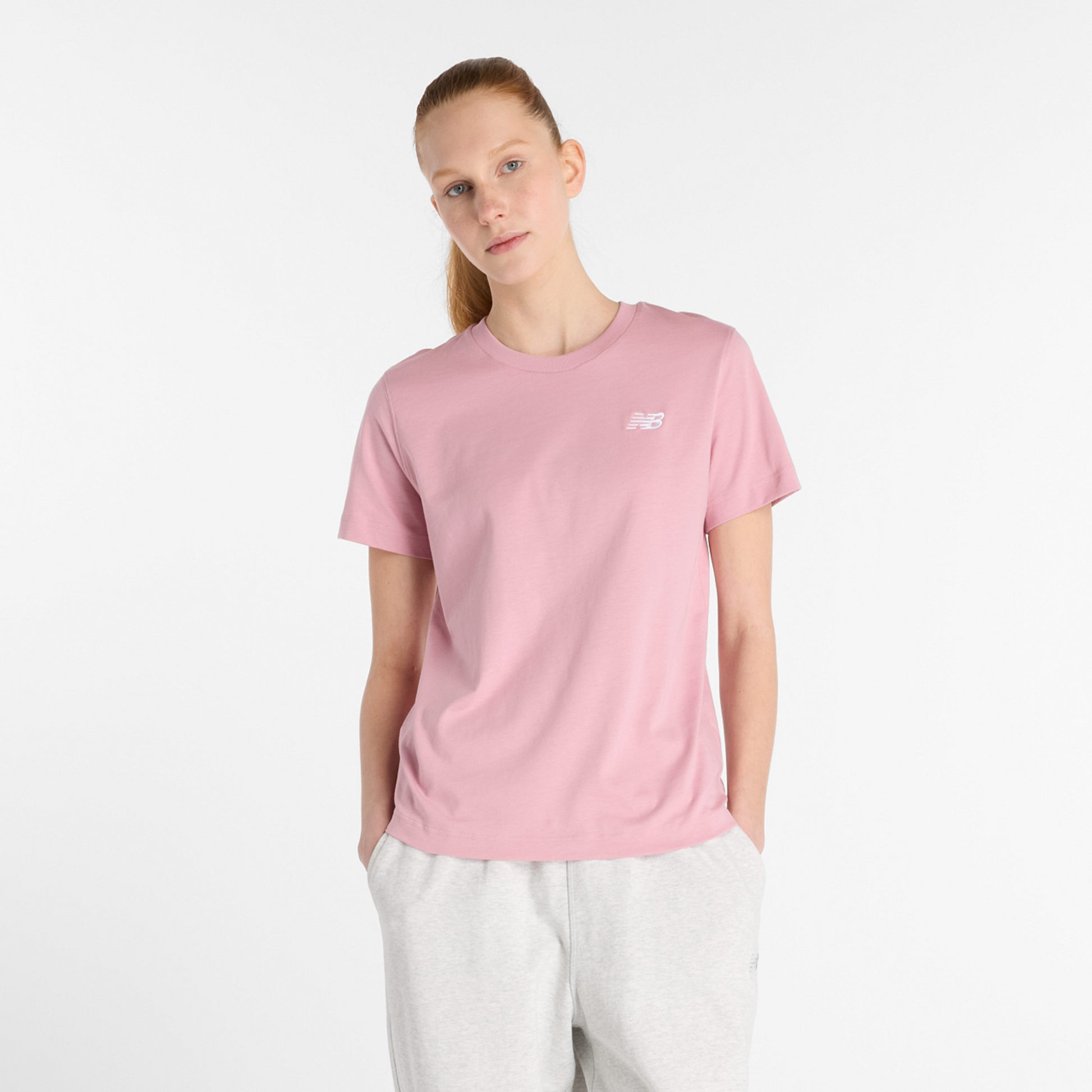 New Balance Essentials Jersey T-Shirt Women-Pink