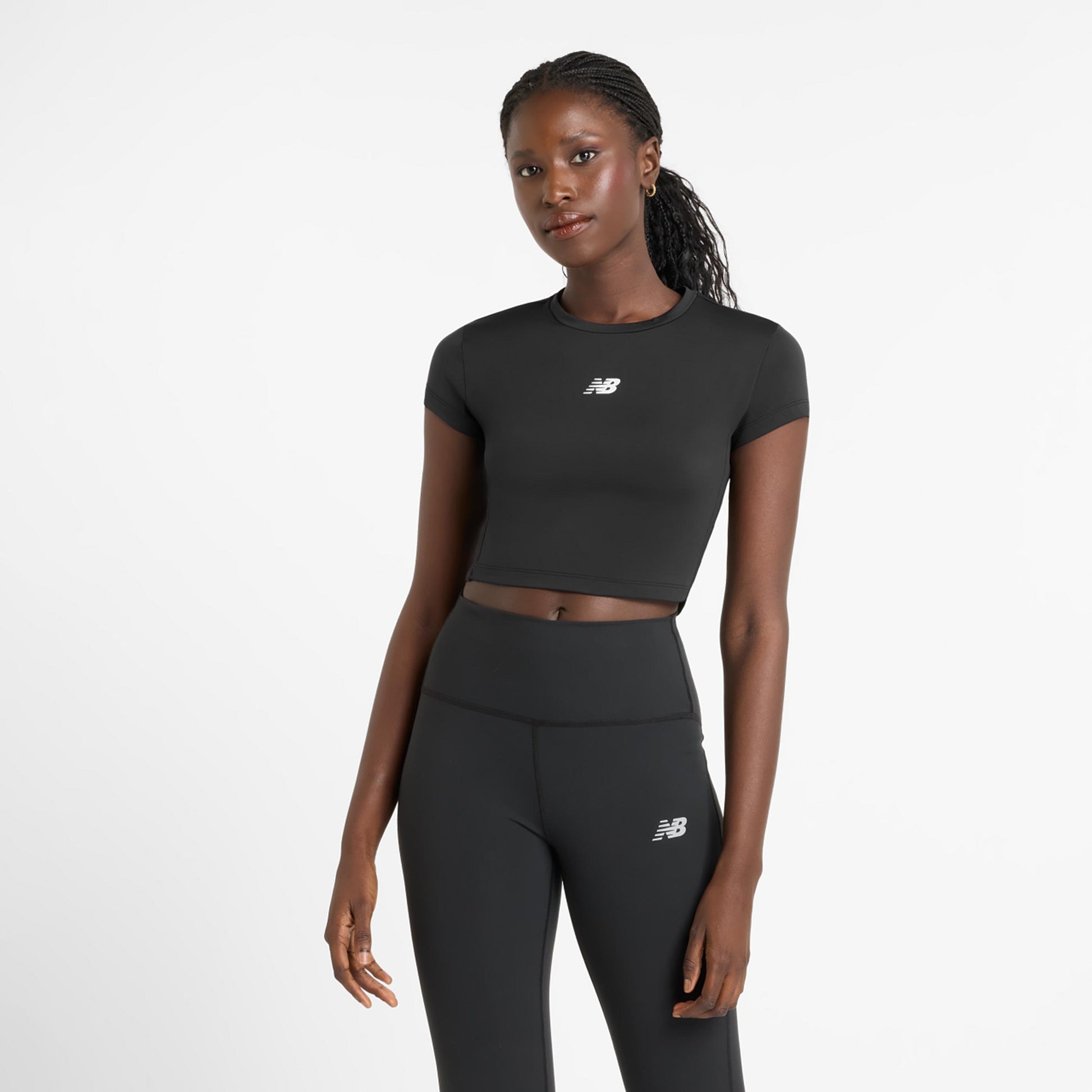 New Balance Harmony Fitted T-Shirt Damen-Schwarz