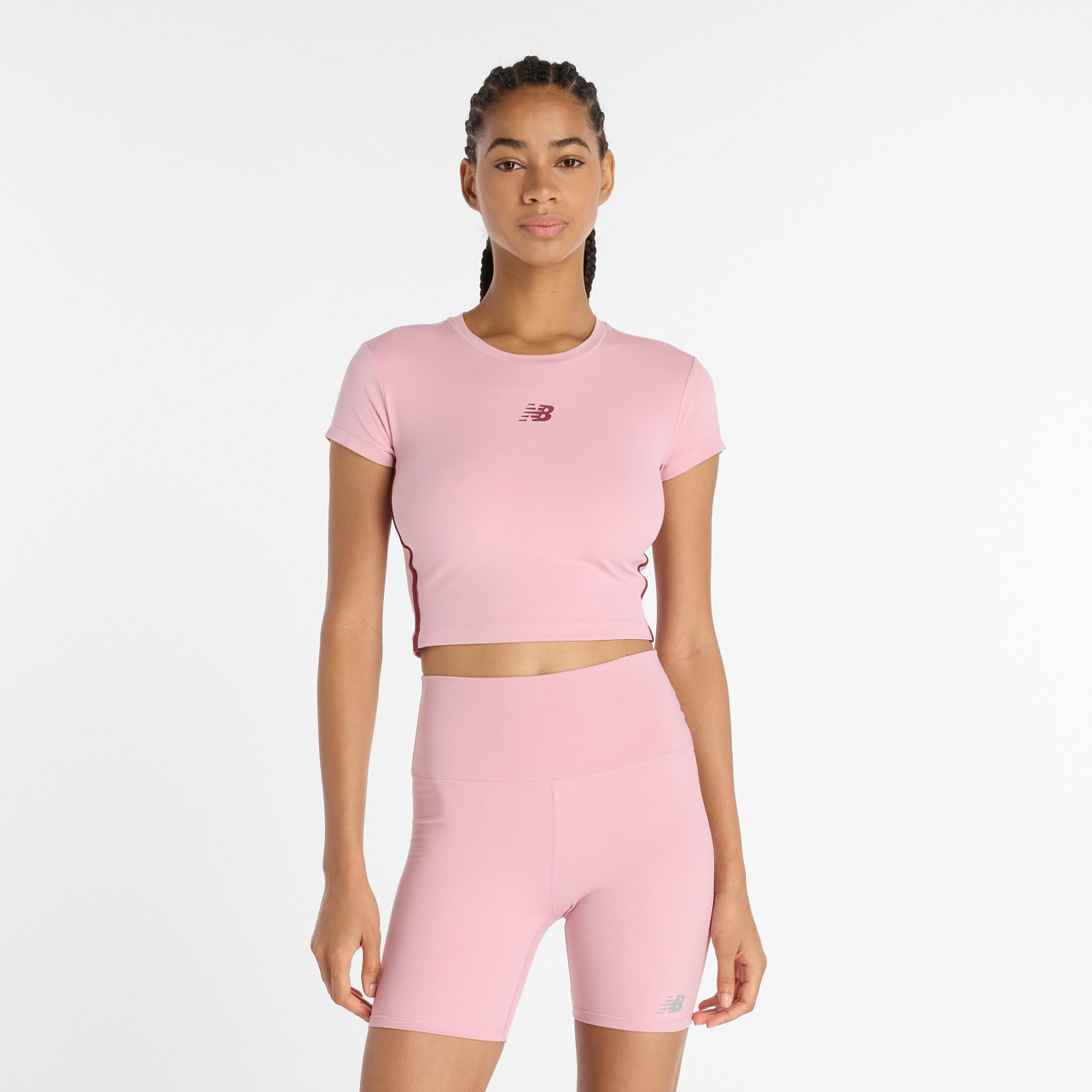 New Balance Harmony Fitted T-Shirt Damen-Pink