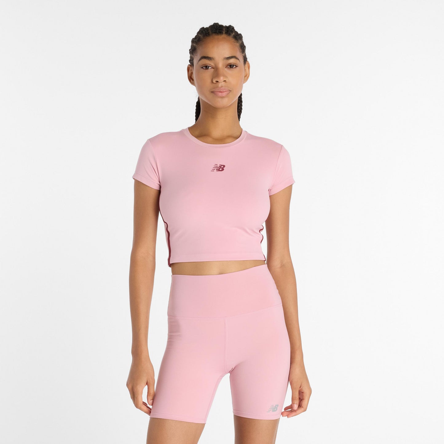 New Balance Harmony Fitted T-Shirt Damen-Pink