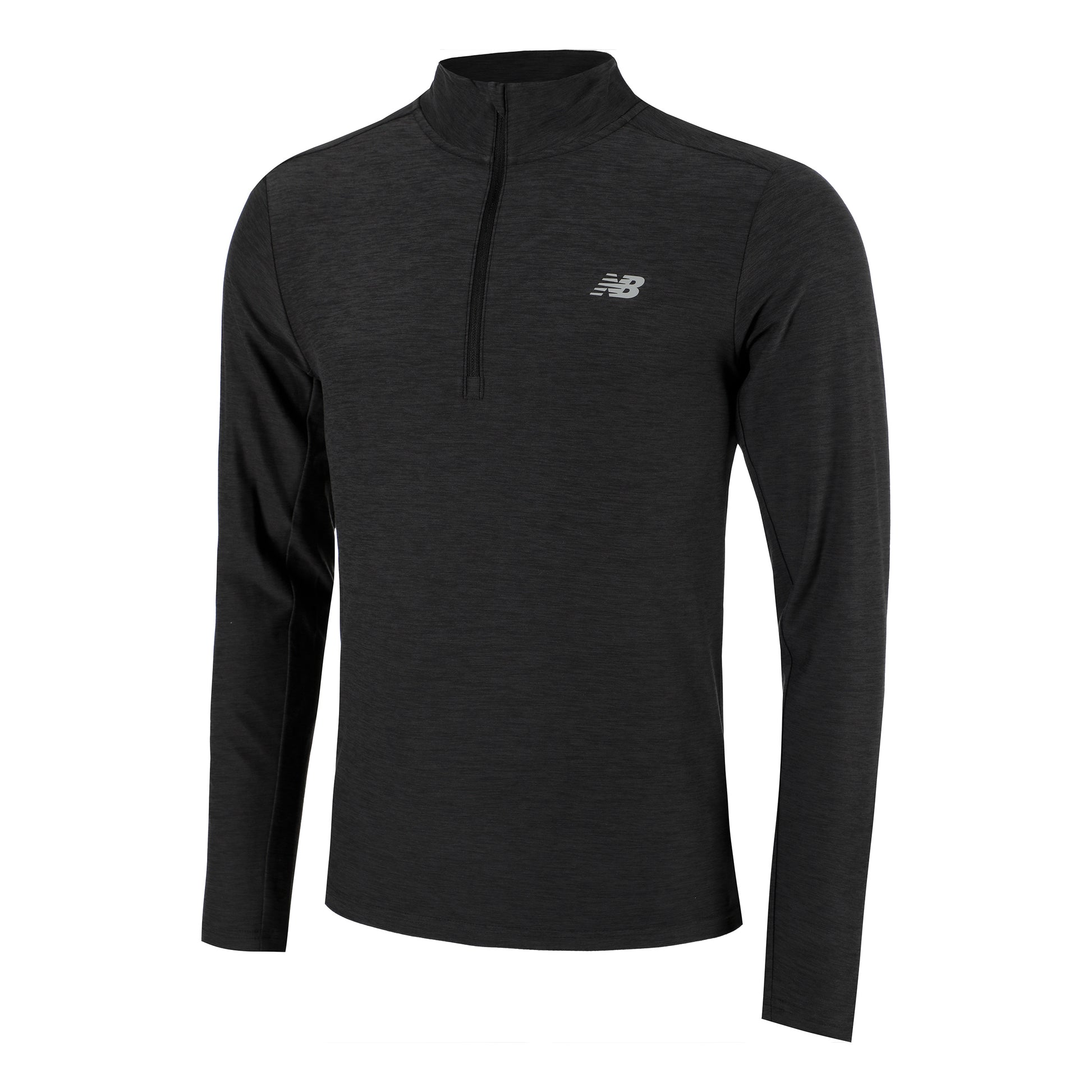 New Balance Space Dye 1/4 Zip Long sleeve Men - black