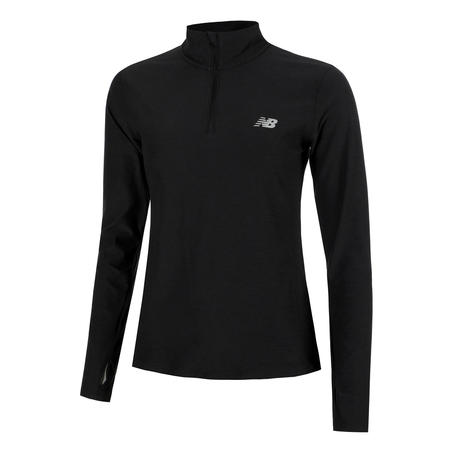 New Balance Space Dye Quarter Zip Long Sleeve Women-Black