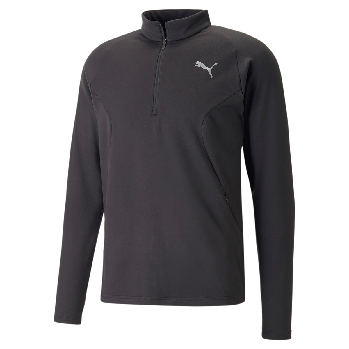 Puma Run Cloudspun Knit Half-Zip Long Sleeve Men-Black