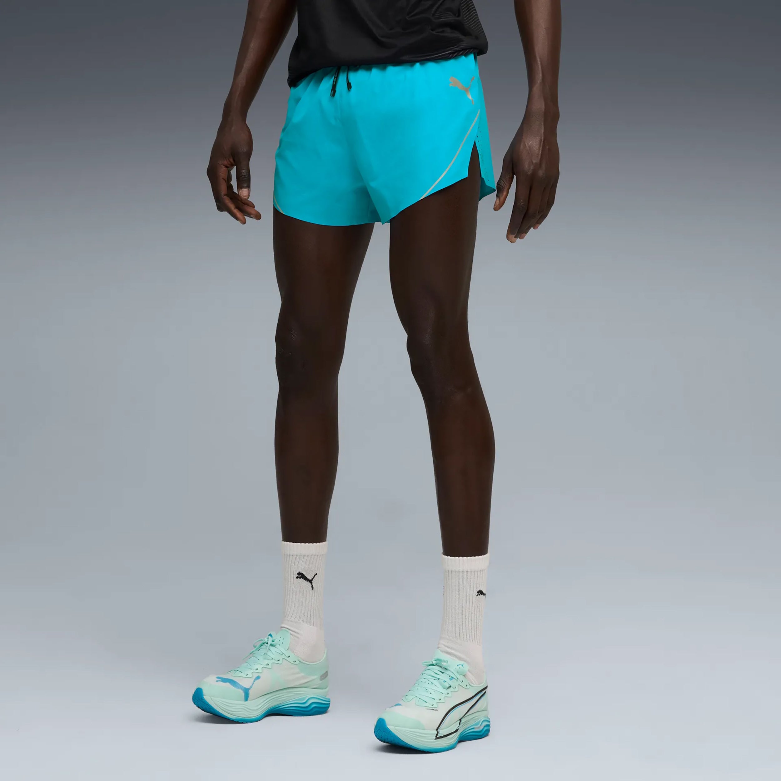 Puma Raceday Ultraweave 3in Split Running Shorts Men-Blue