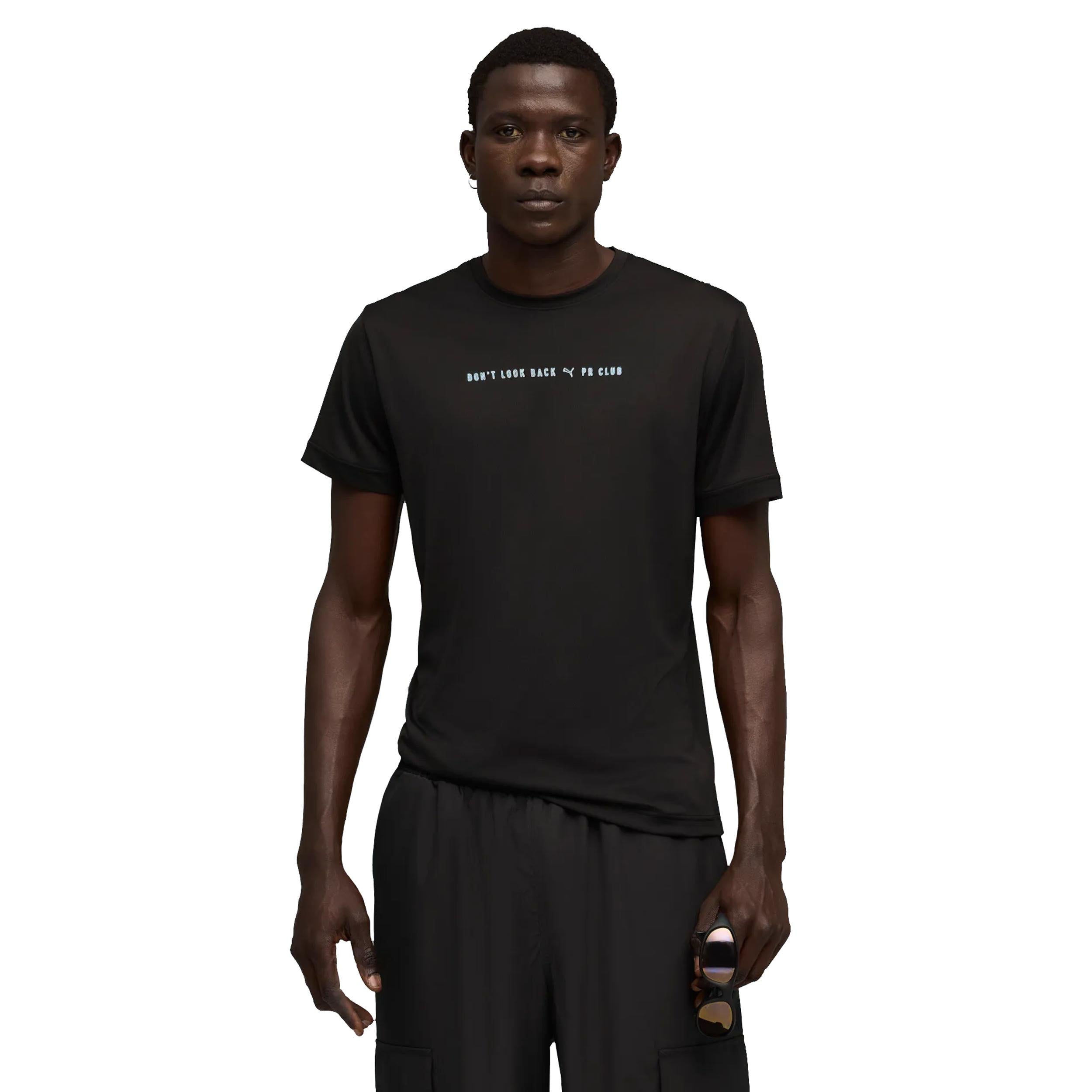 Puma Run Club Graphic Running Shirt Men-Black