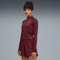 Velocity Cloudspun 1/4 Zip Laufshirt Damen-Rot