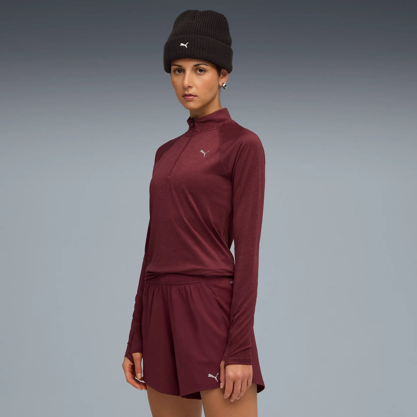 Puma Velocity Cloudspun 1/4 Zip Laufshirt Damen-Rot