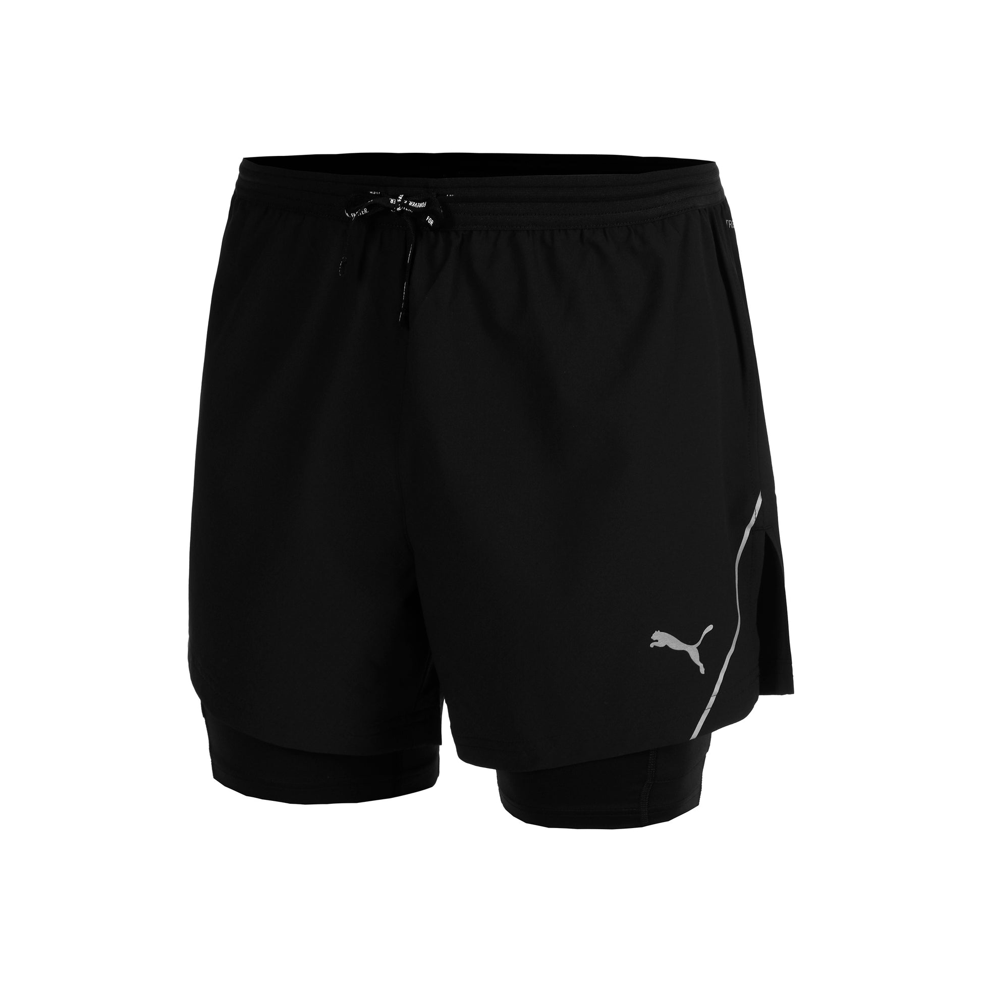 Puma Ultraweave 2in1 5in Laufshorts Herren-Schwarz