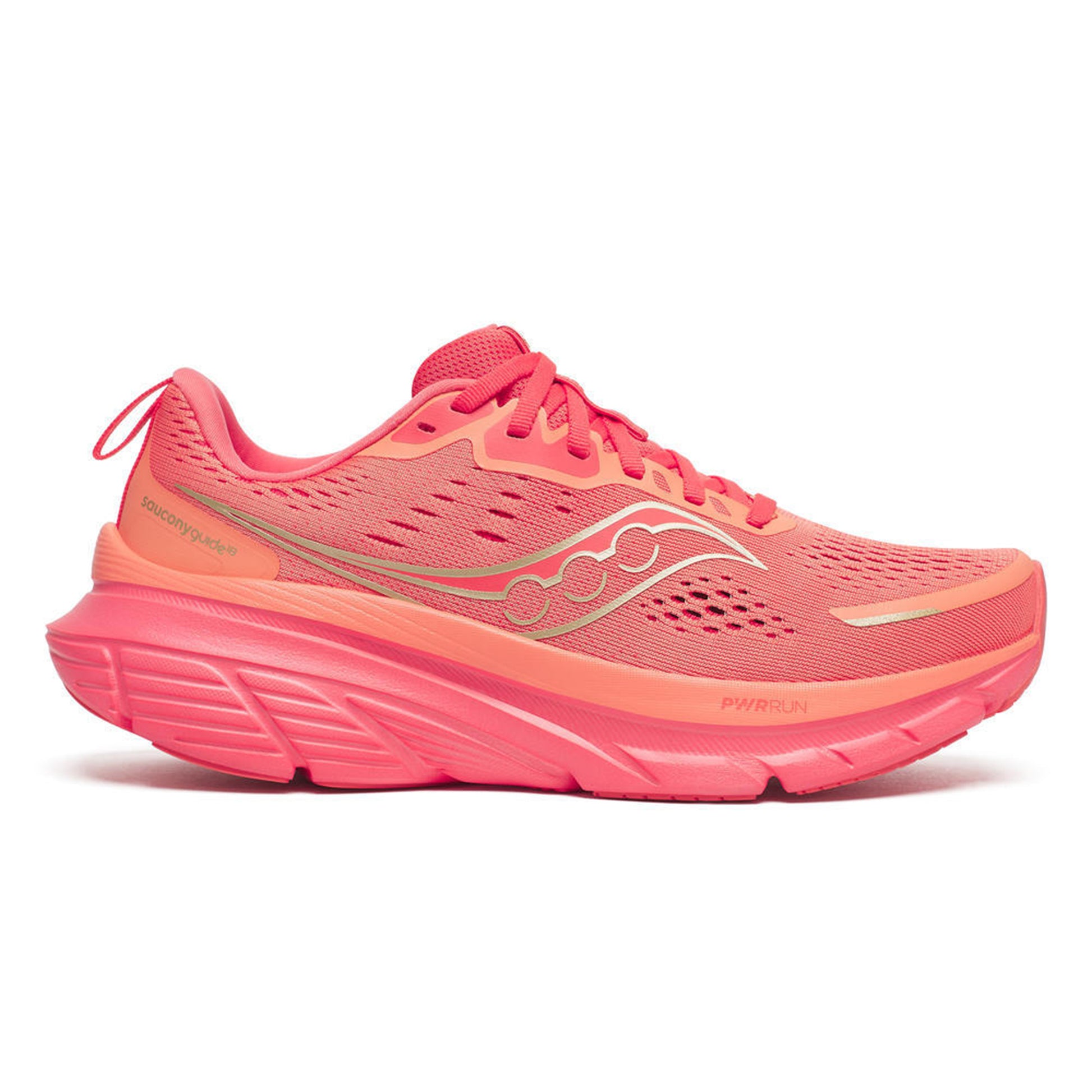 Saucony Guide 18 Stability Running Shoe Women-Orange,Coral
