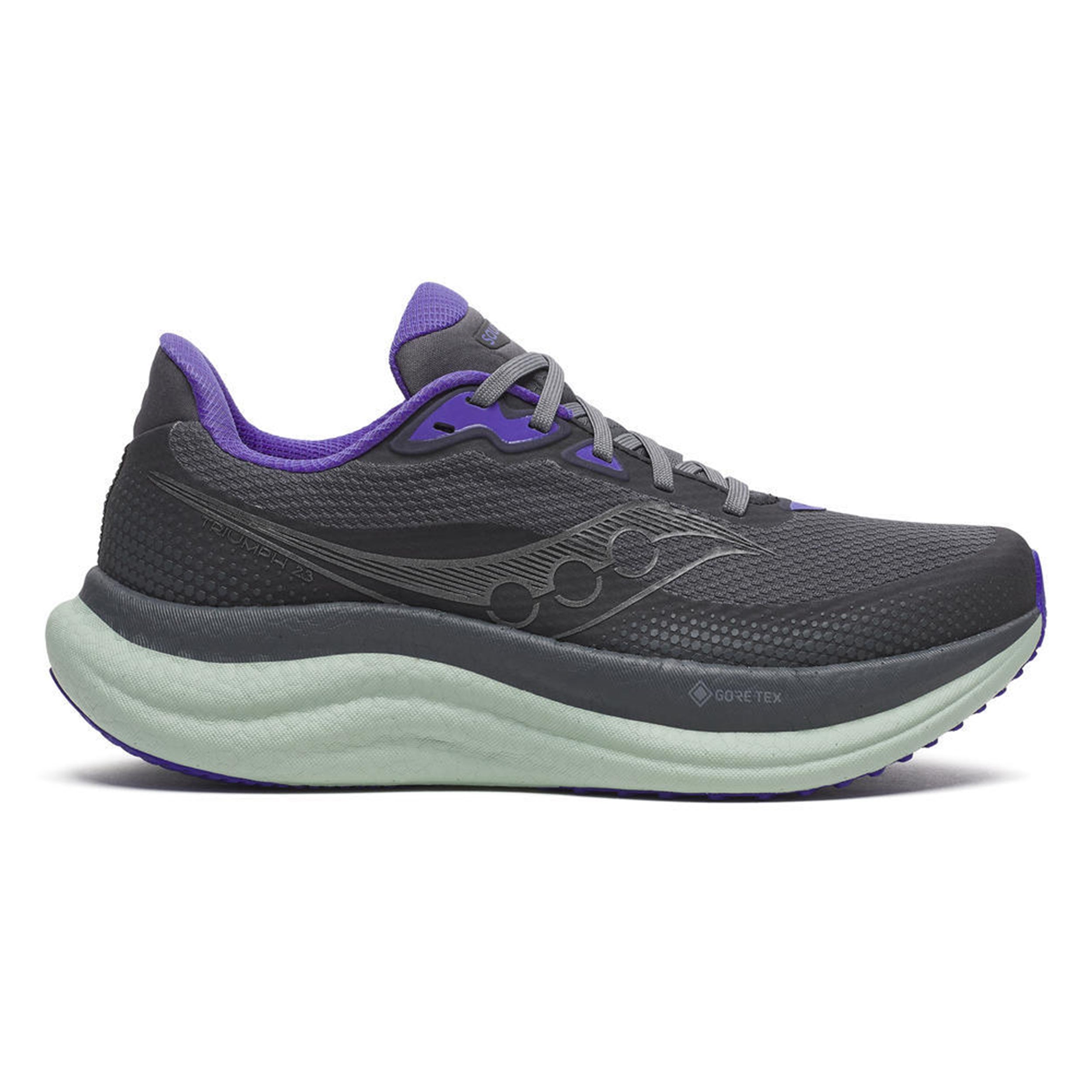 Saucony Triumph 23 GTX Neutral running shoe Women-grey, green