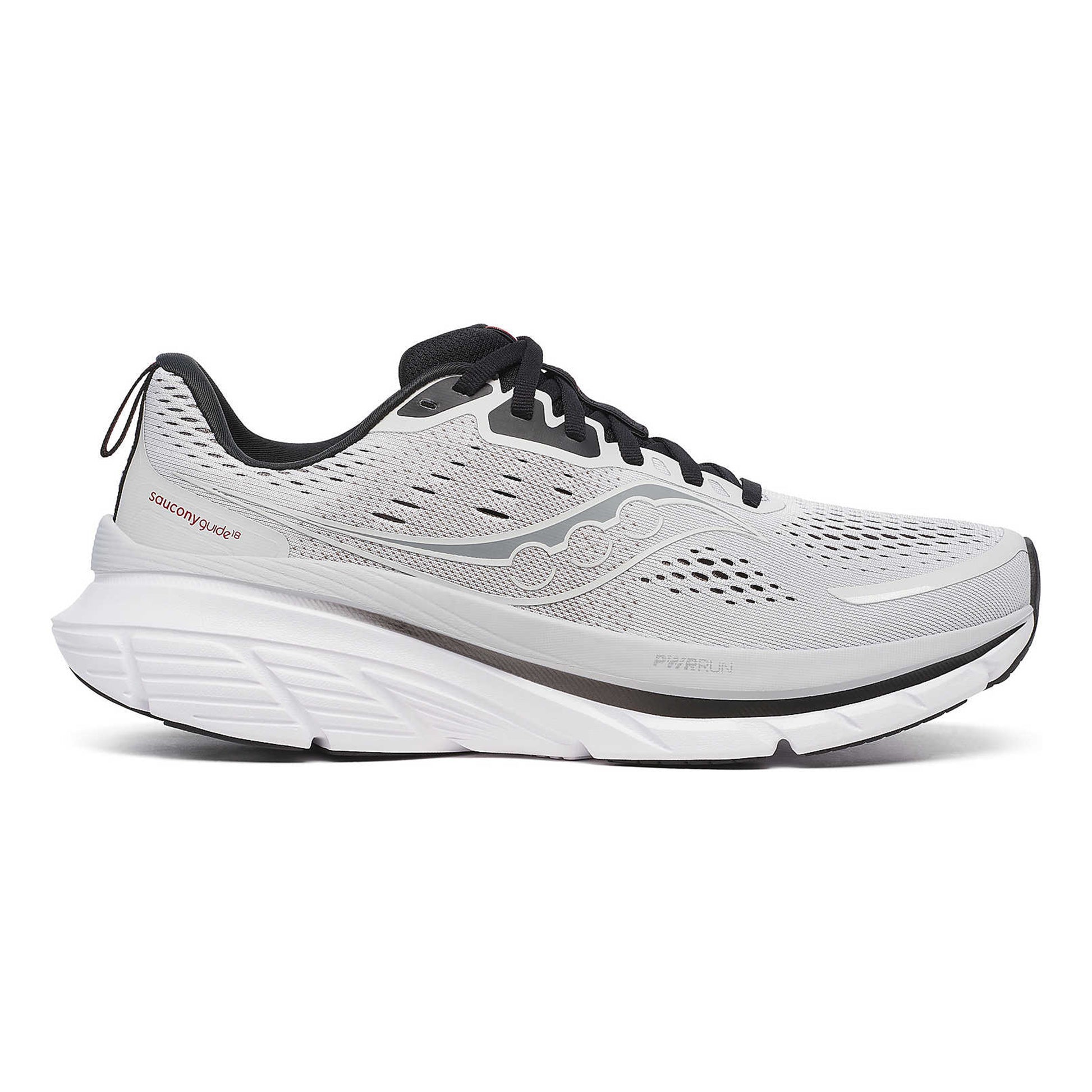 Saucony Guide 18 Stability Running Shoe Men-White,Black