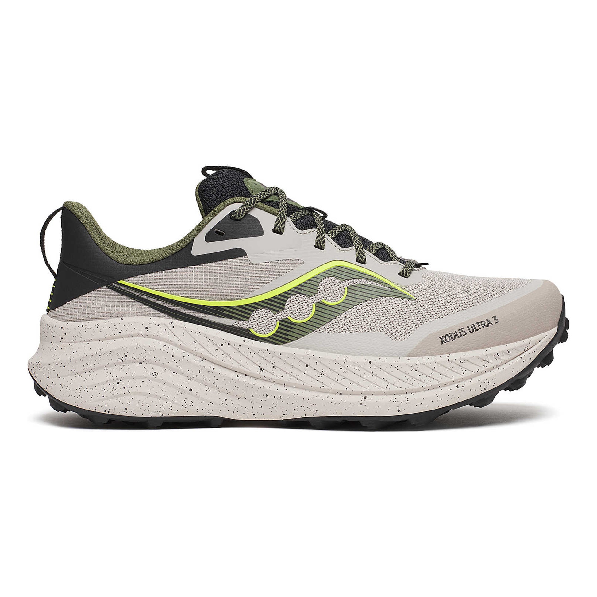 Saucony Xodus Ultra 3 Trail Running Shoe Men-Cream,Olive