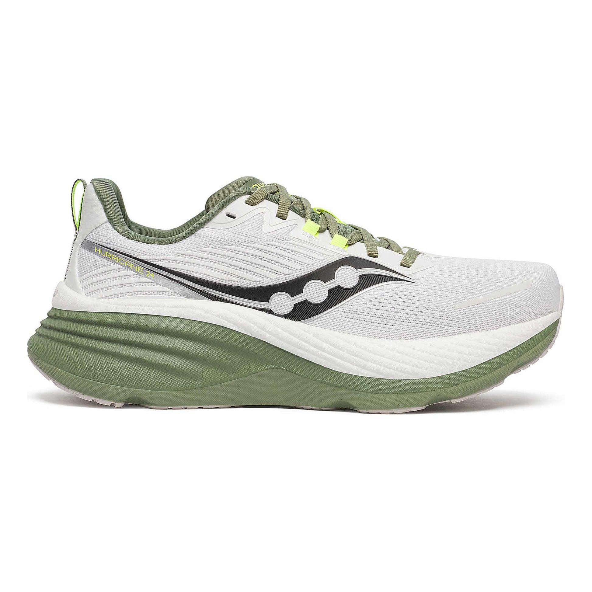 Saucony Hurricane 24 Stability running shoe Men - white, olive