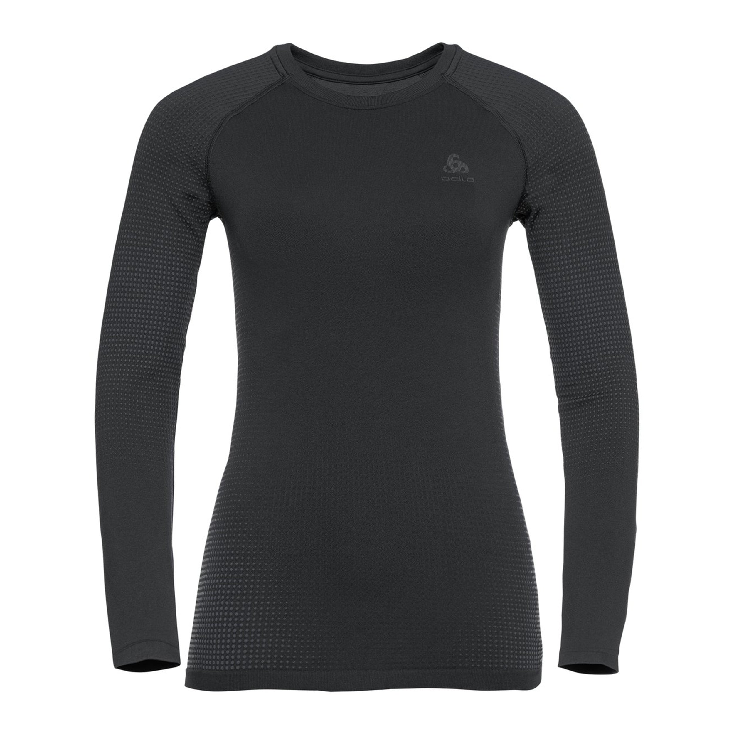 Odlo Performance Warm Eco BI Top Crew Neck Long Sleeve Women-Black,Anthracite