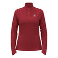 Essential 1/2 Zip Laufshirt Damen-rot