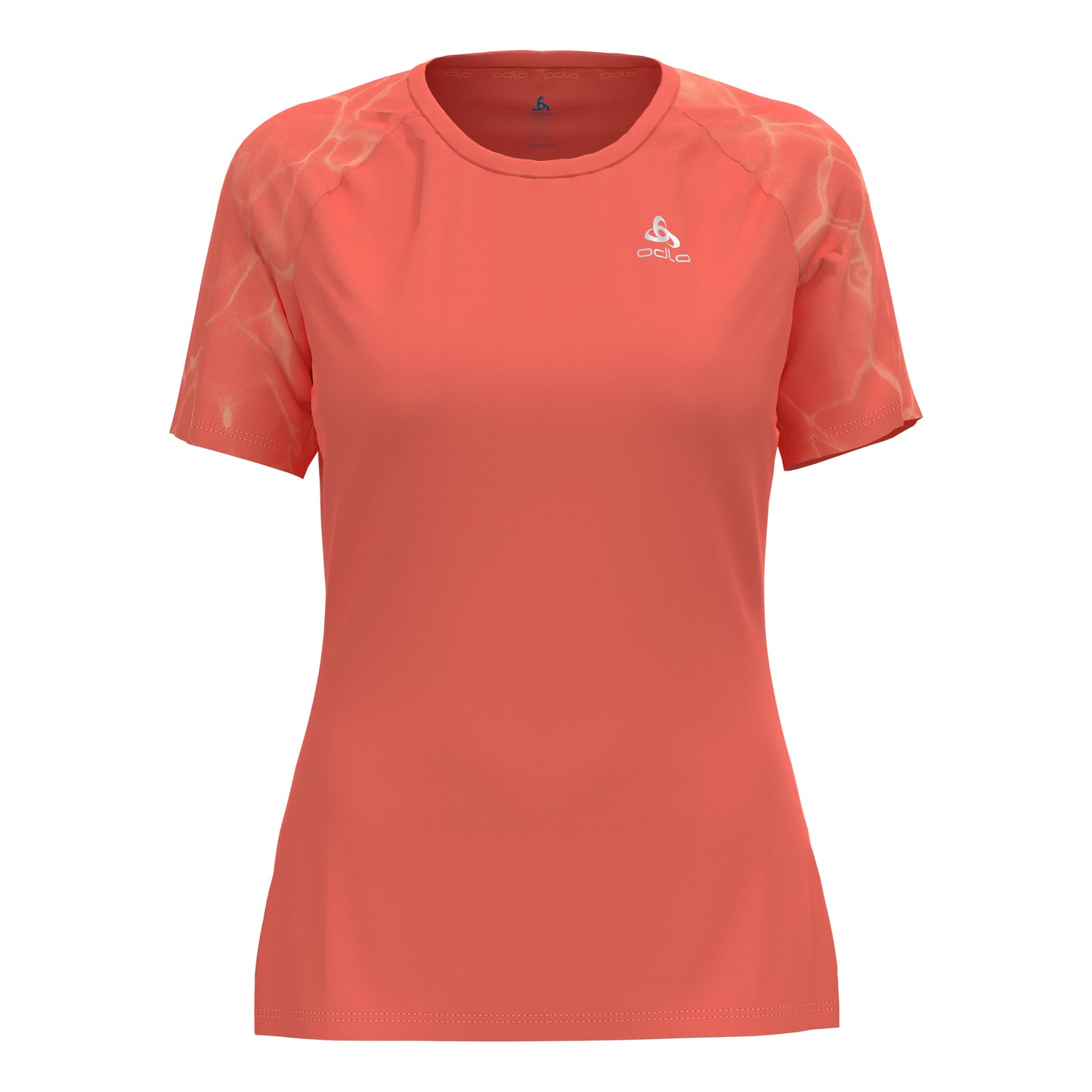Odlo Essential Print Crew Neck Laufshirt Damen - orange,