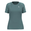 Essential Print Crew Neck Laufshirt Damen - blaugrau,
