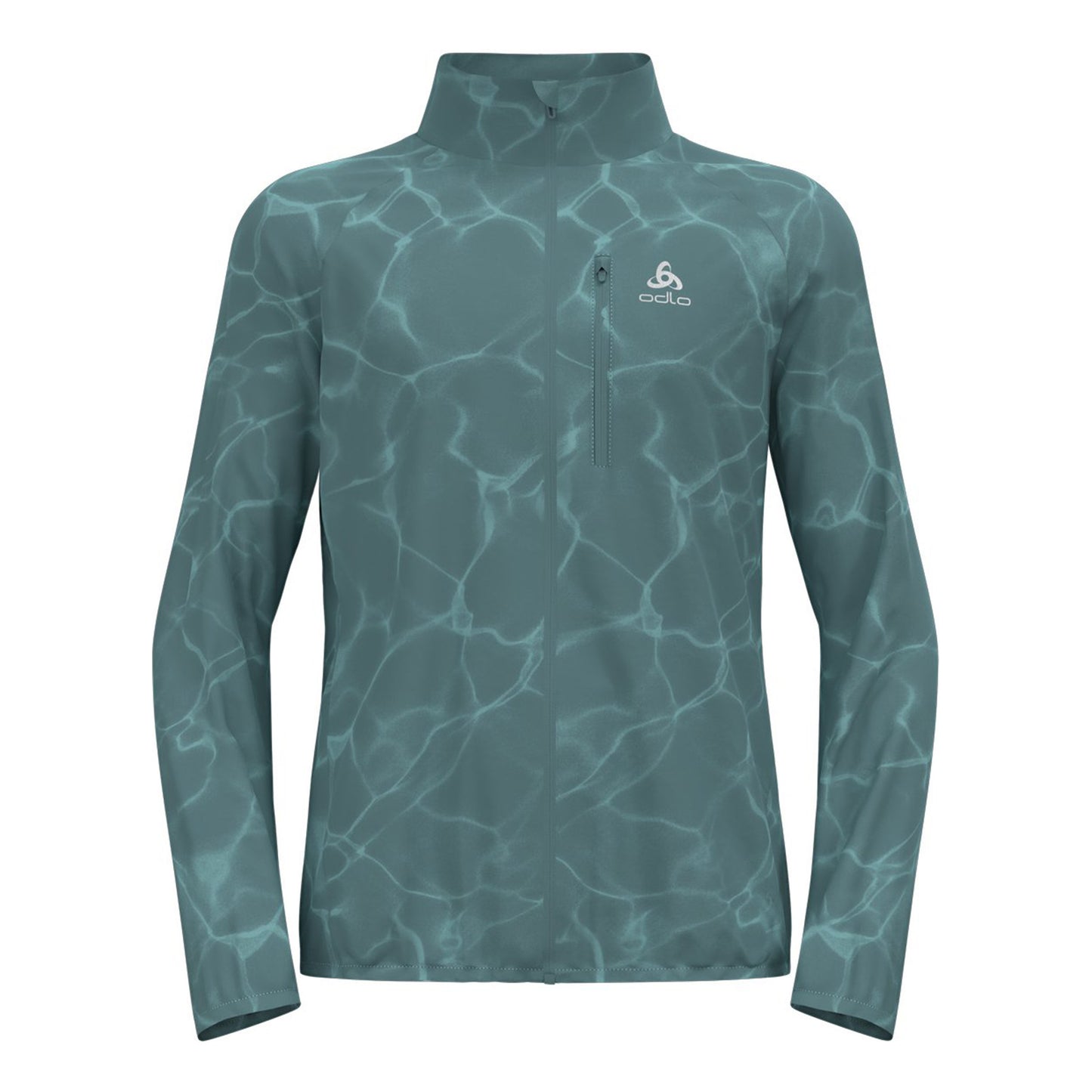 Odlo Zeroweight Print Running Jacket Men-Blue Grey
