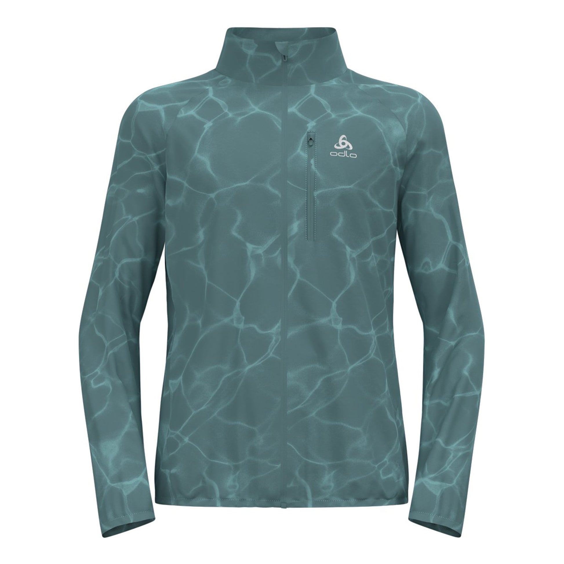 Odlo Zeroweight Print Running Jacket Men-Blue Grey
