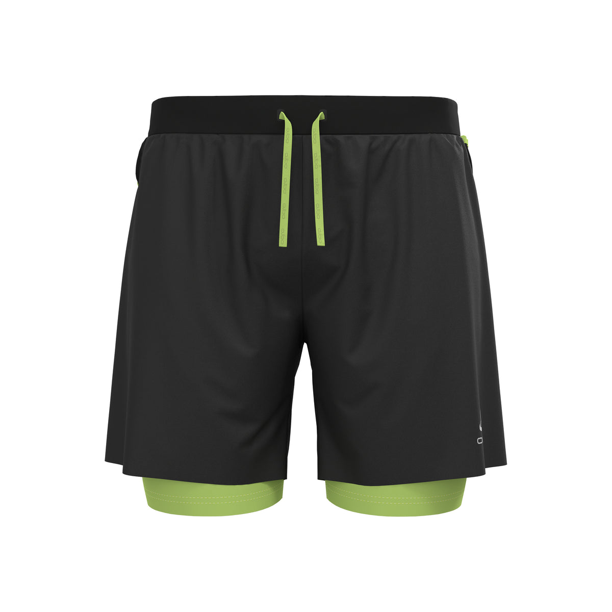Odlo X-Alp Trail 6inch 2in1 Running shorts Men - black, light green
